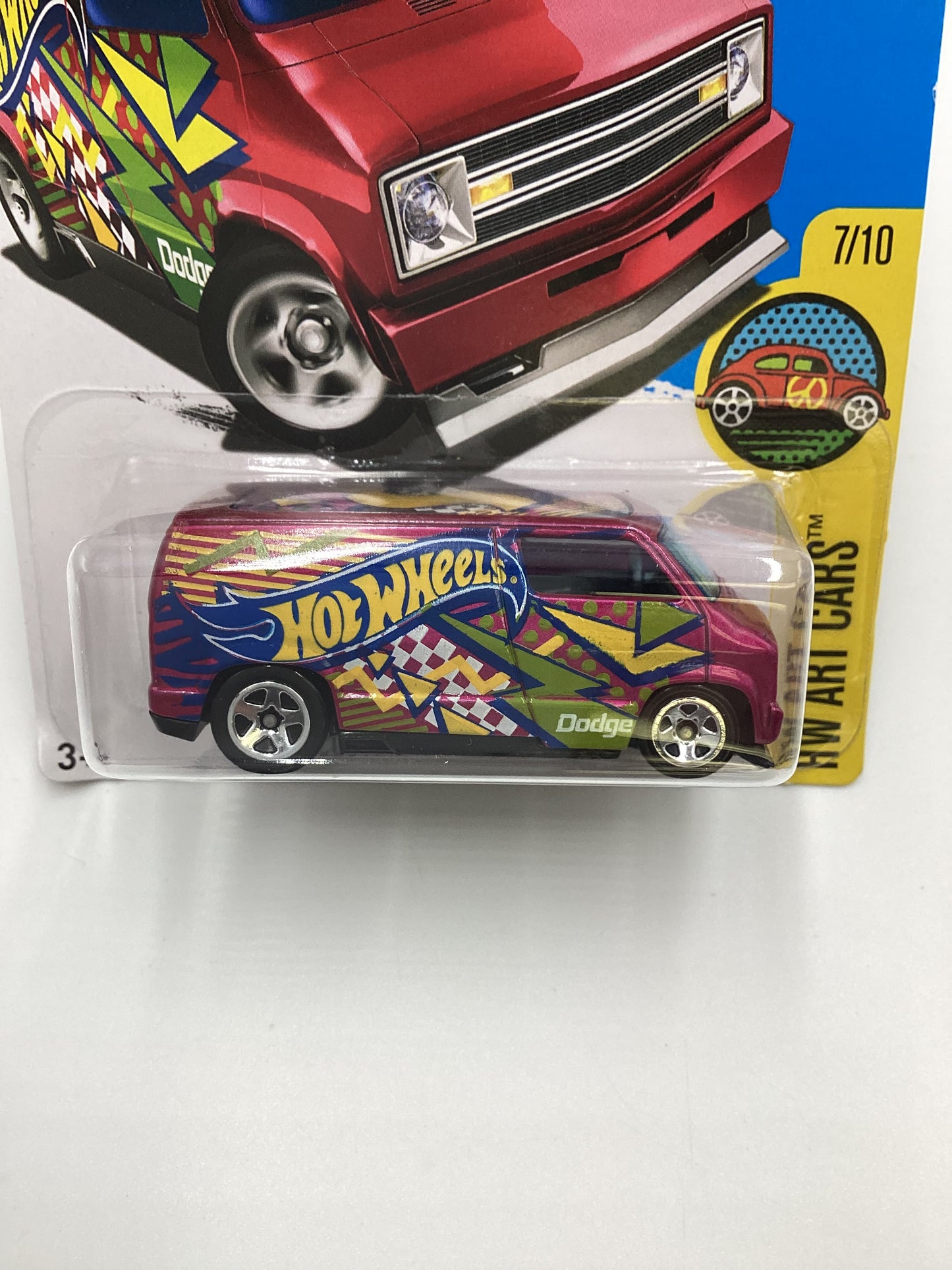 2016 Hot Wheels #197 Custom 77 Dodge Van magenta 38C