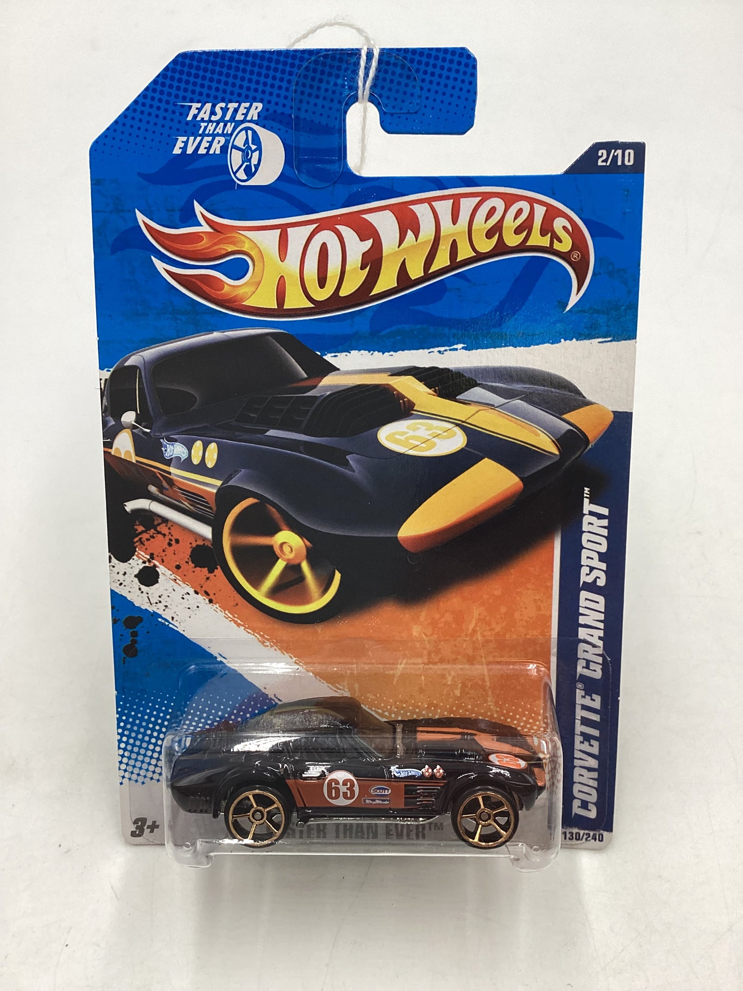 2011 Hot Wheels #130 Corvette Grand Sport Black Kmart Exclusive 238F