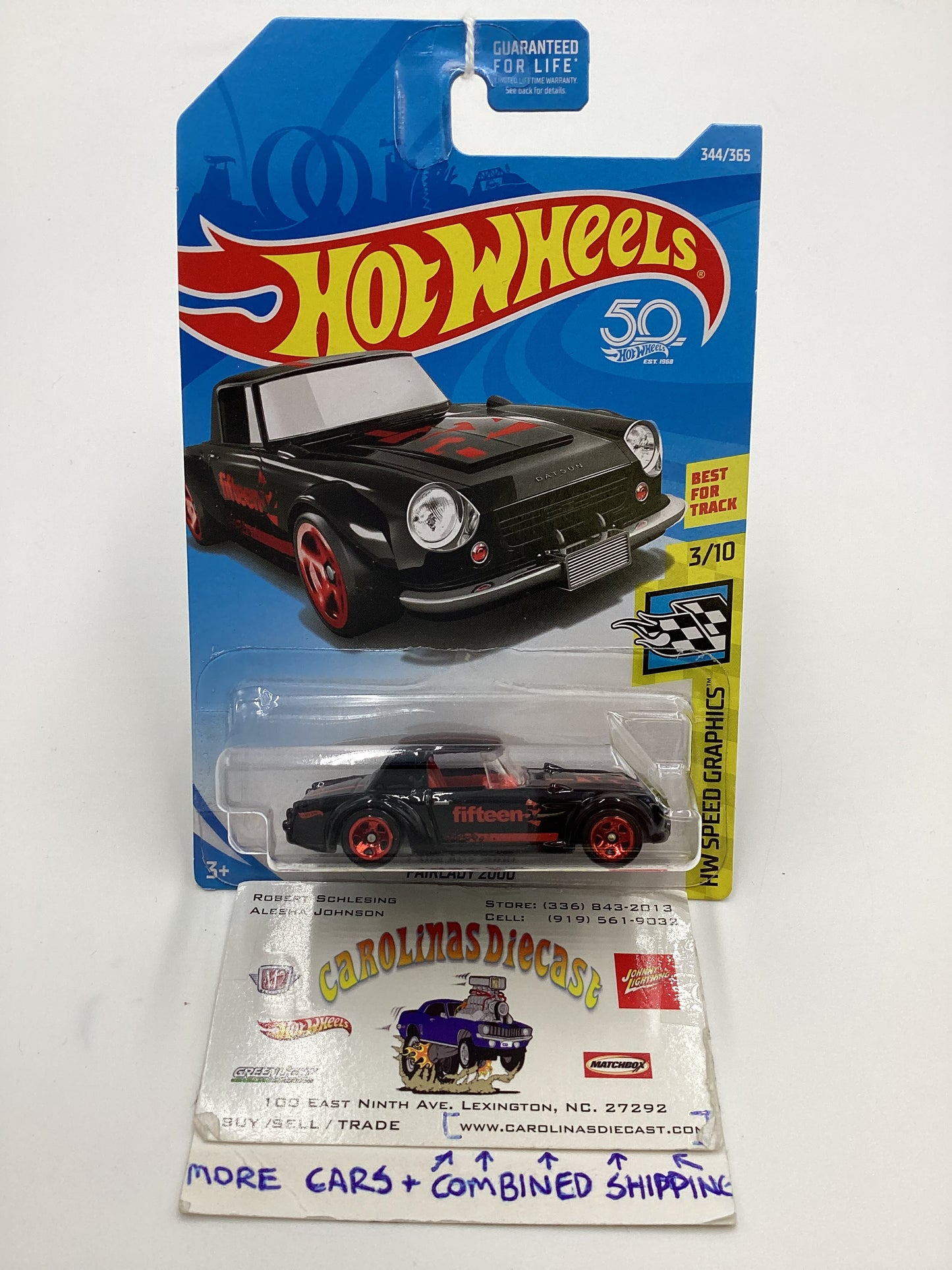 2018 Hot Wheels #344 Fairlady 2000 Black 79B