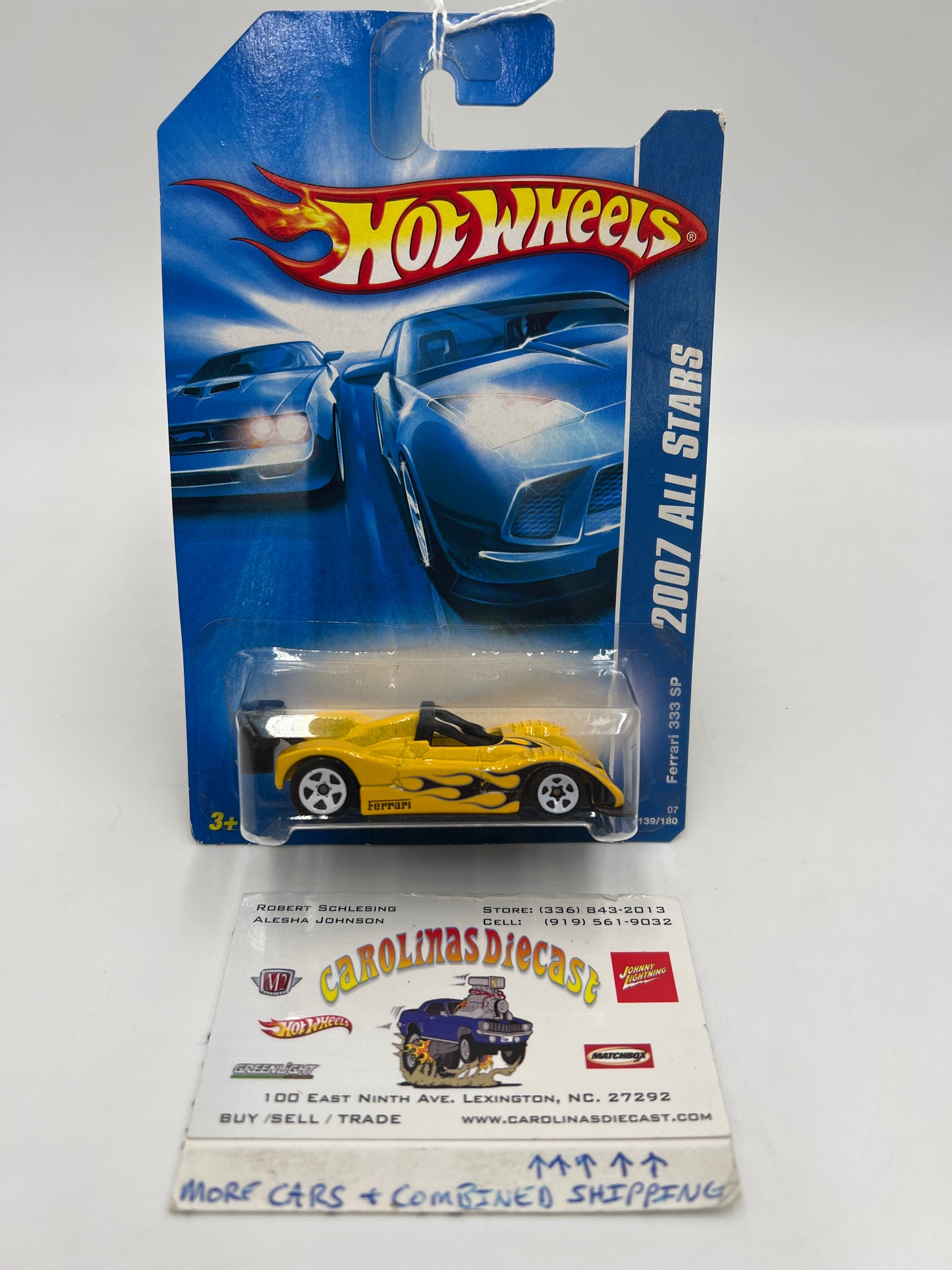 2007 Hot Wheels All Stars #139 Ferrari 333 SP Yellow