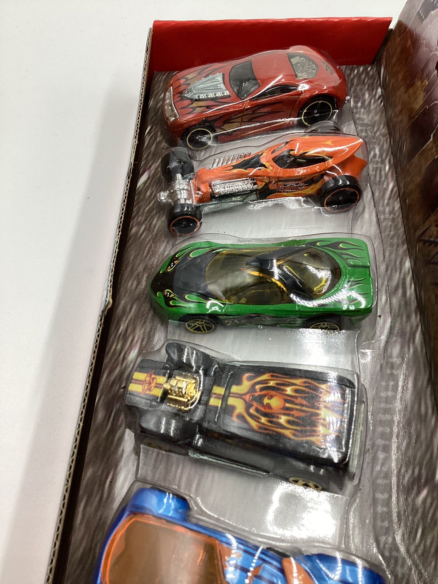 2009 Hot wheels Scary Cars 5 Car Box Set The Demon/ Sweet 16 II/ Sir Ominous/ Pontiac Banshee/ Phantom Racer