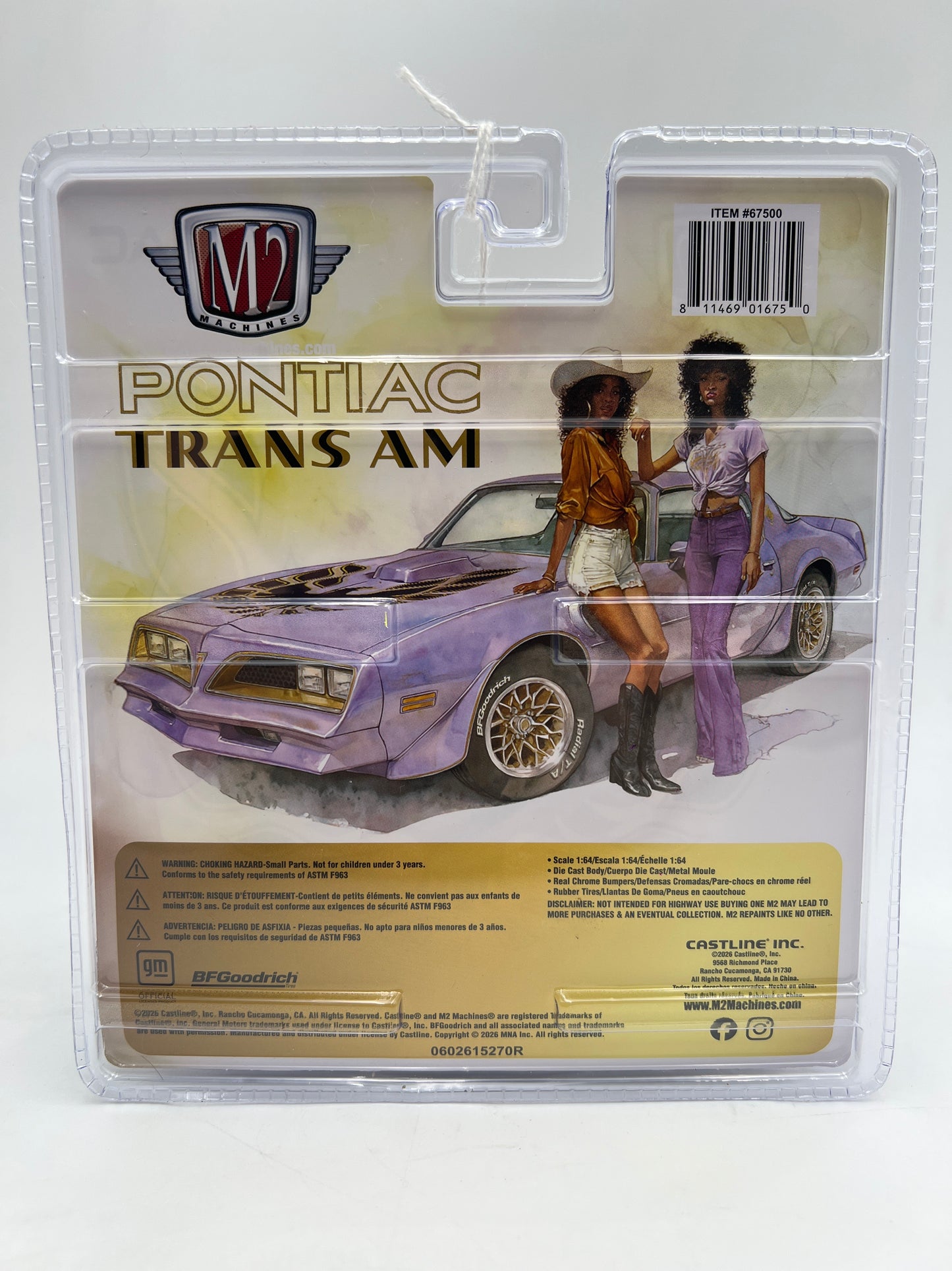 M2 Machines Diorama R22 1977 Pontiac Firebird Trans Am Hardtop Purple