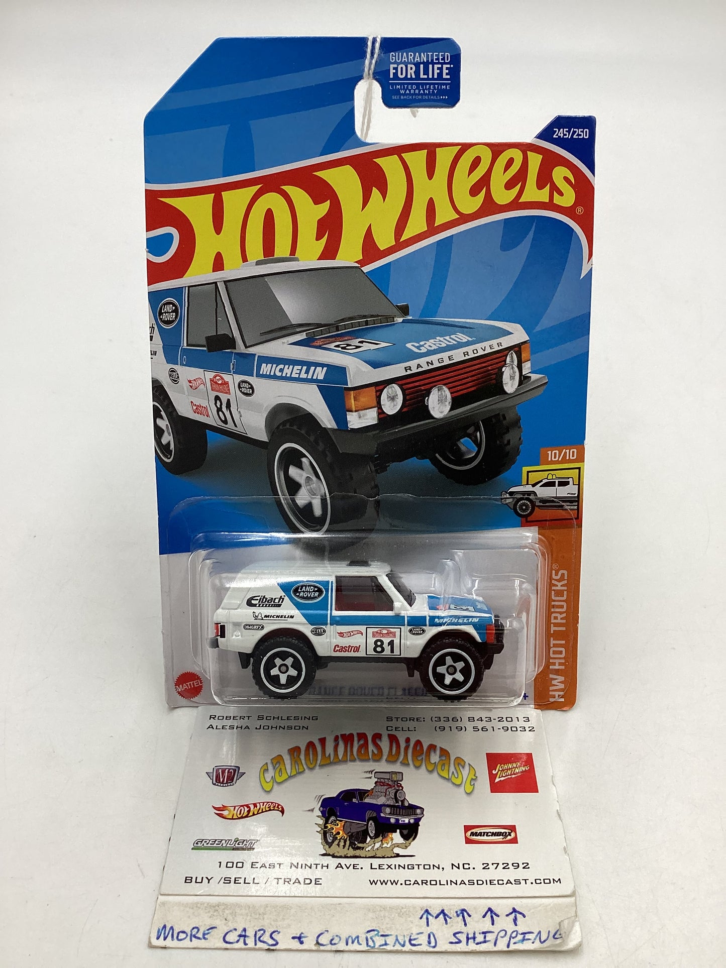 2022 Hot wheels #245 White Range Rover Classic GameStop exclusive 236C