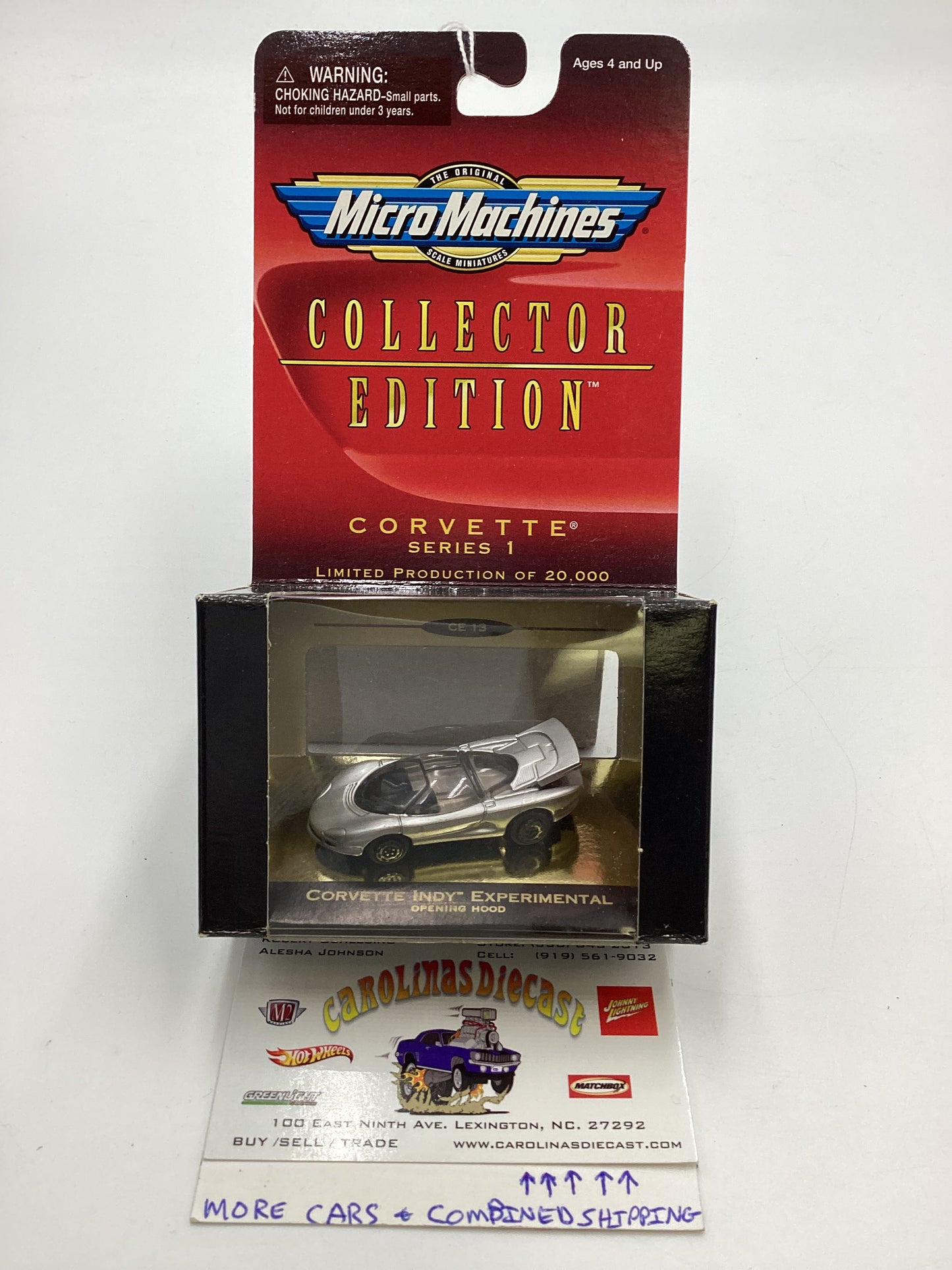 Micro Machines Collectors Edition Corvette Series 1 Corvette Indy Experimental Silver 1/20000 SR CE 13