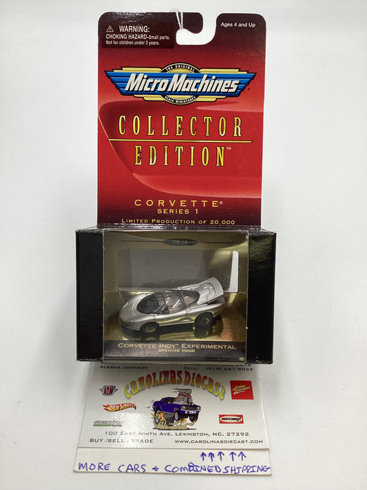 Micro Machines Collectors Edition Corvette Series 1 Corvette Indy Experimental Silver 1/20000 SR CE 13