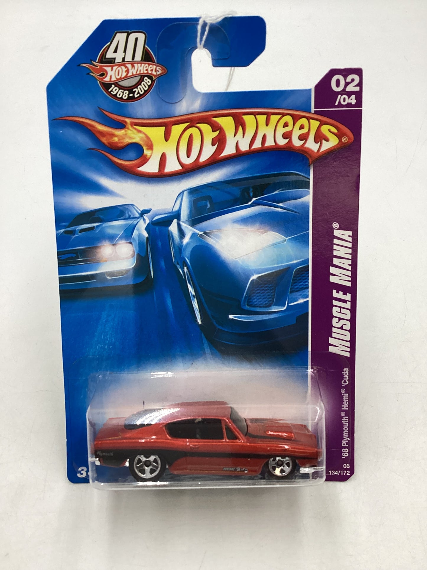 2009 Hot Wheels #134 68 Plymouth Hemi Cuda Red 50C