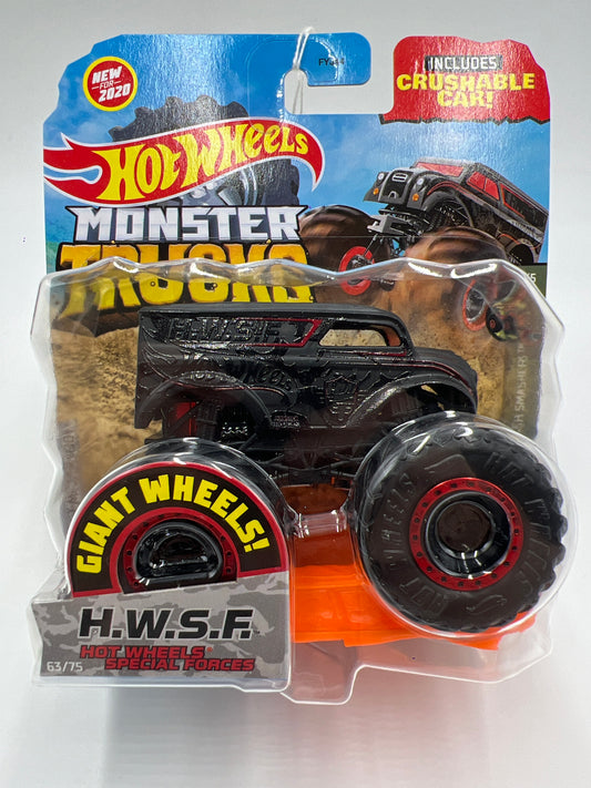 2020 Hot Wheels Monster Trucks Stealth Smashers #63 Hot Wheels Special Forces 130i