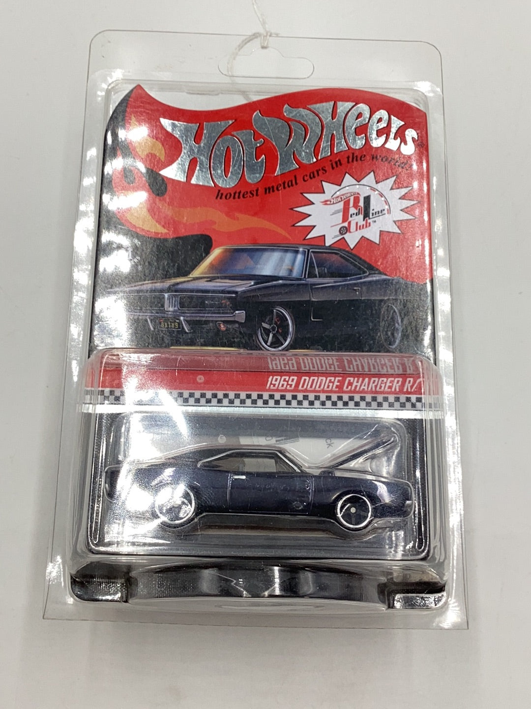 Hot Wheels redline club RLC 1969 Dodge Charger R/T real riders black #12377/17500 with protector