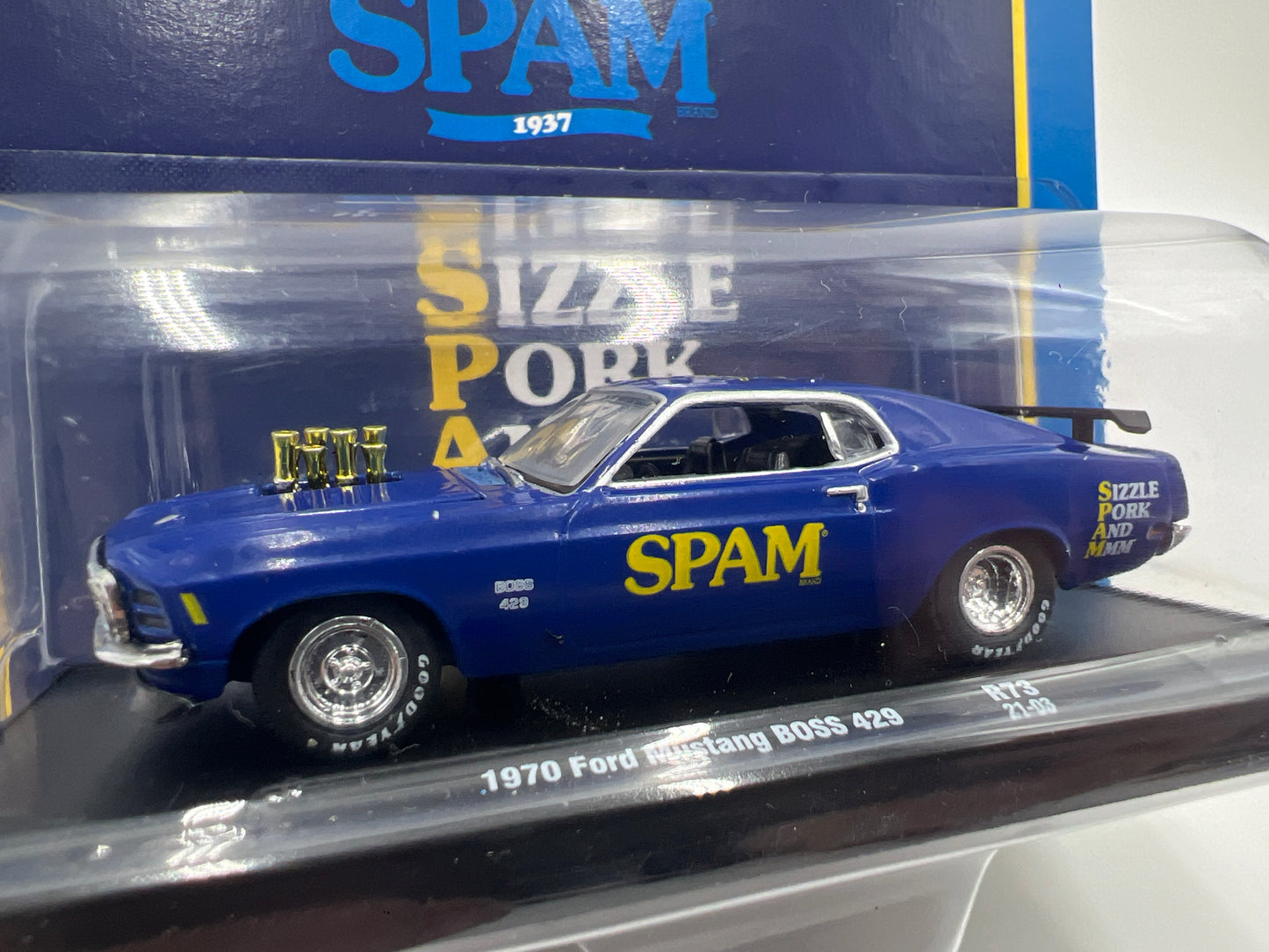 M2 Machines Auto-Drivers 1970 Ford Mustang Boss 429 Blue Spam R73 189C