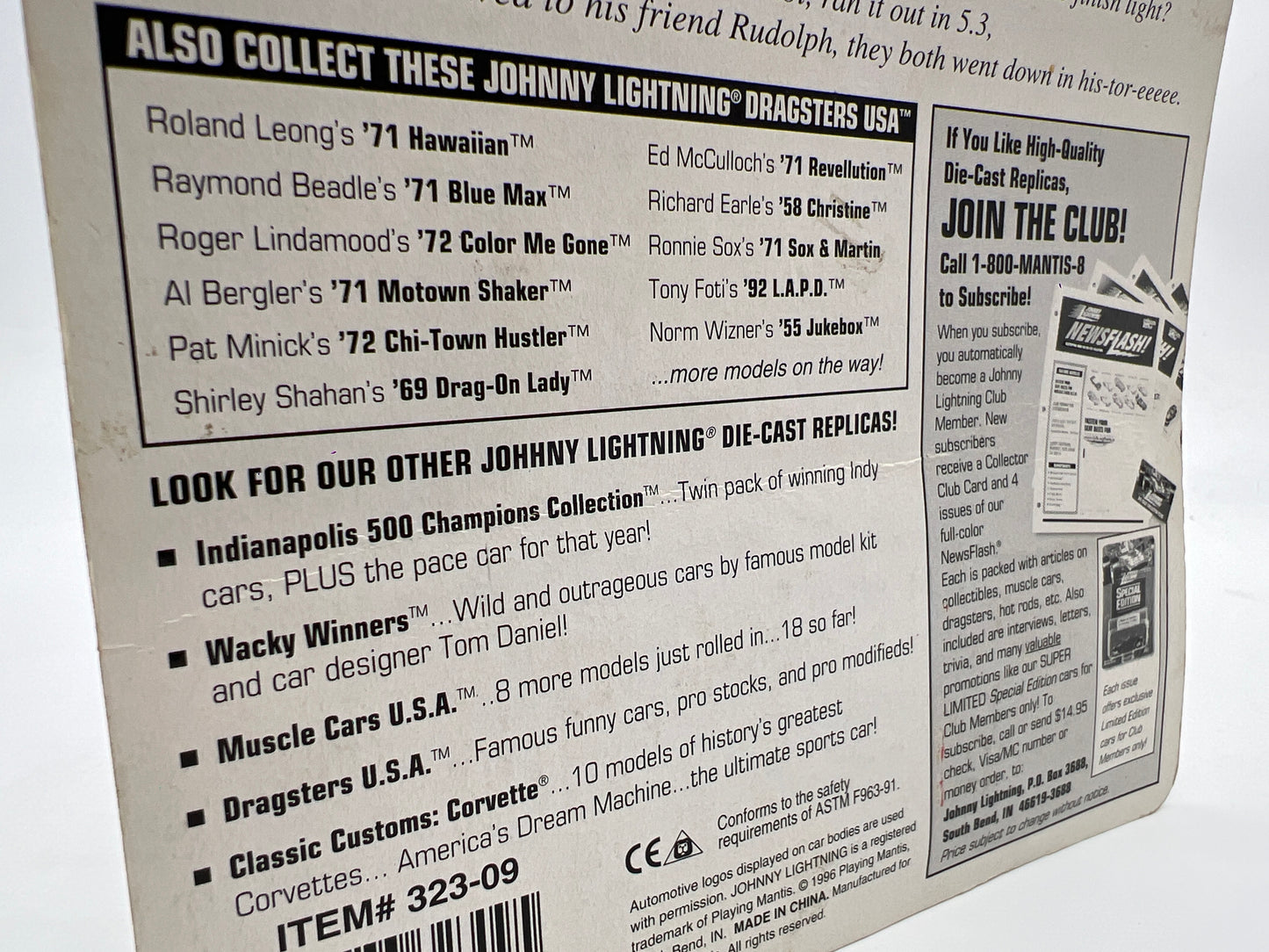 Johnny Lightning Dragsters Holiday 96 #11980 Nitro Santa Red 186C