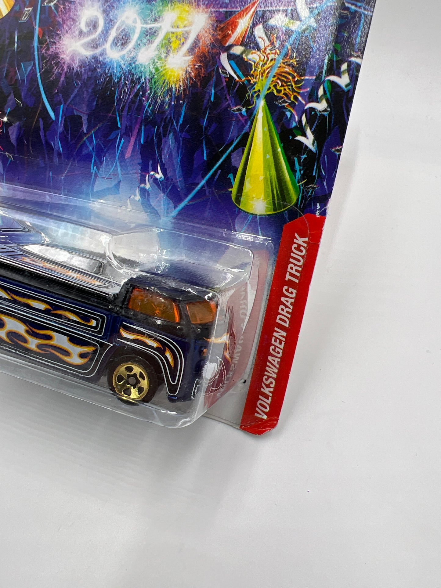 2011 Hot Wheels Happy New Year 2011 Volkswagen Drag Truck Card Not Perfect 159A