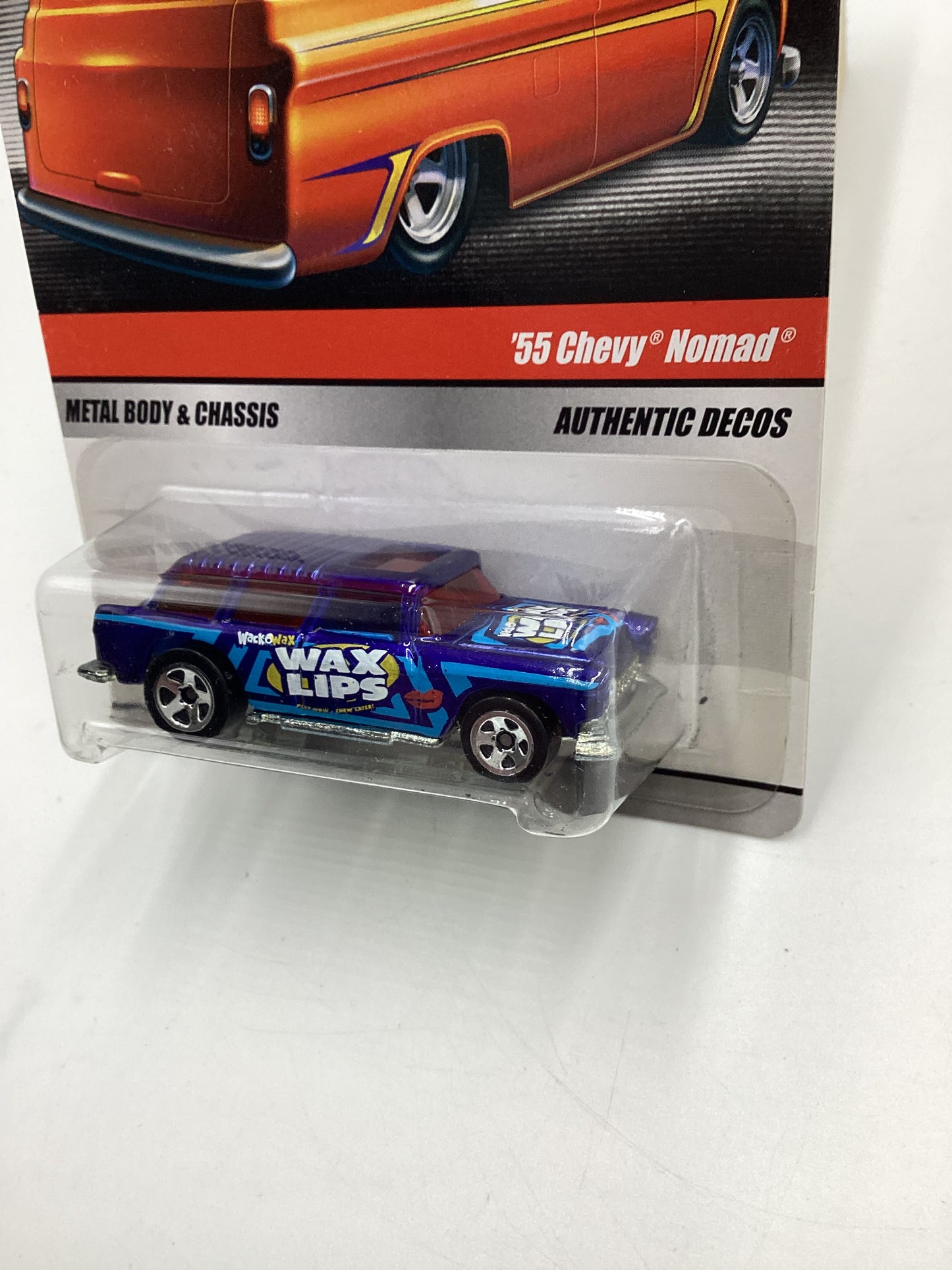 Hot Wheels Delivery Wax Lips 55 Chevy Nomad Blue (SR)