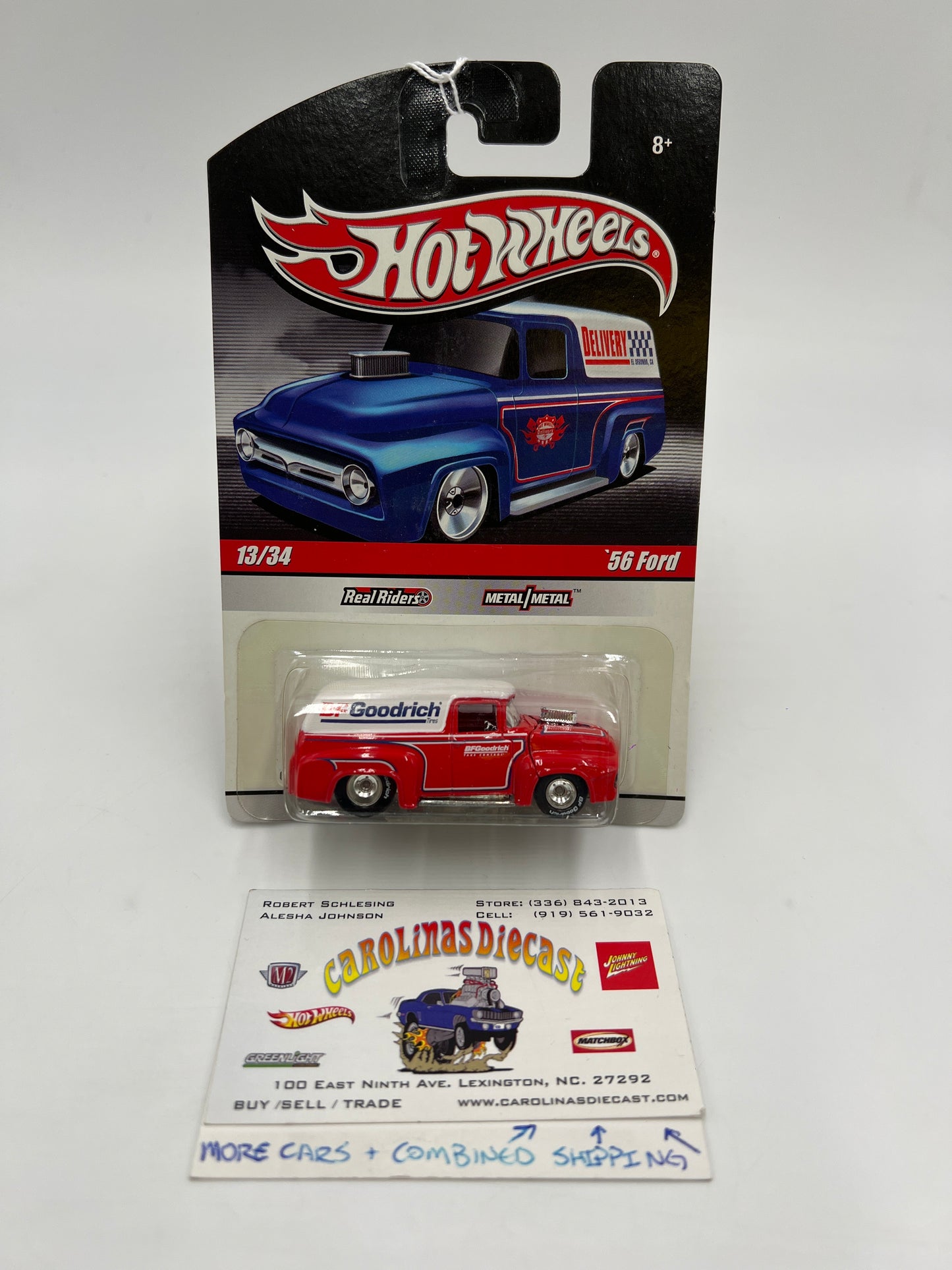 Hot Wheels Slick Rides #13 56 Ford BF Goodrich Red 243A