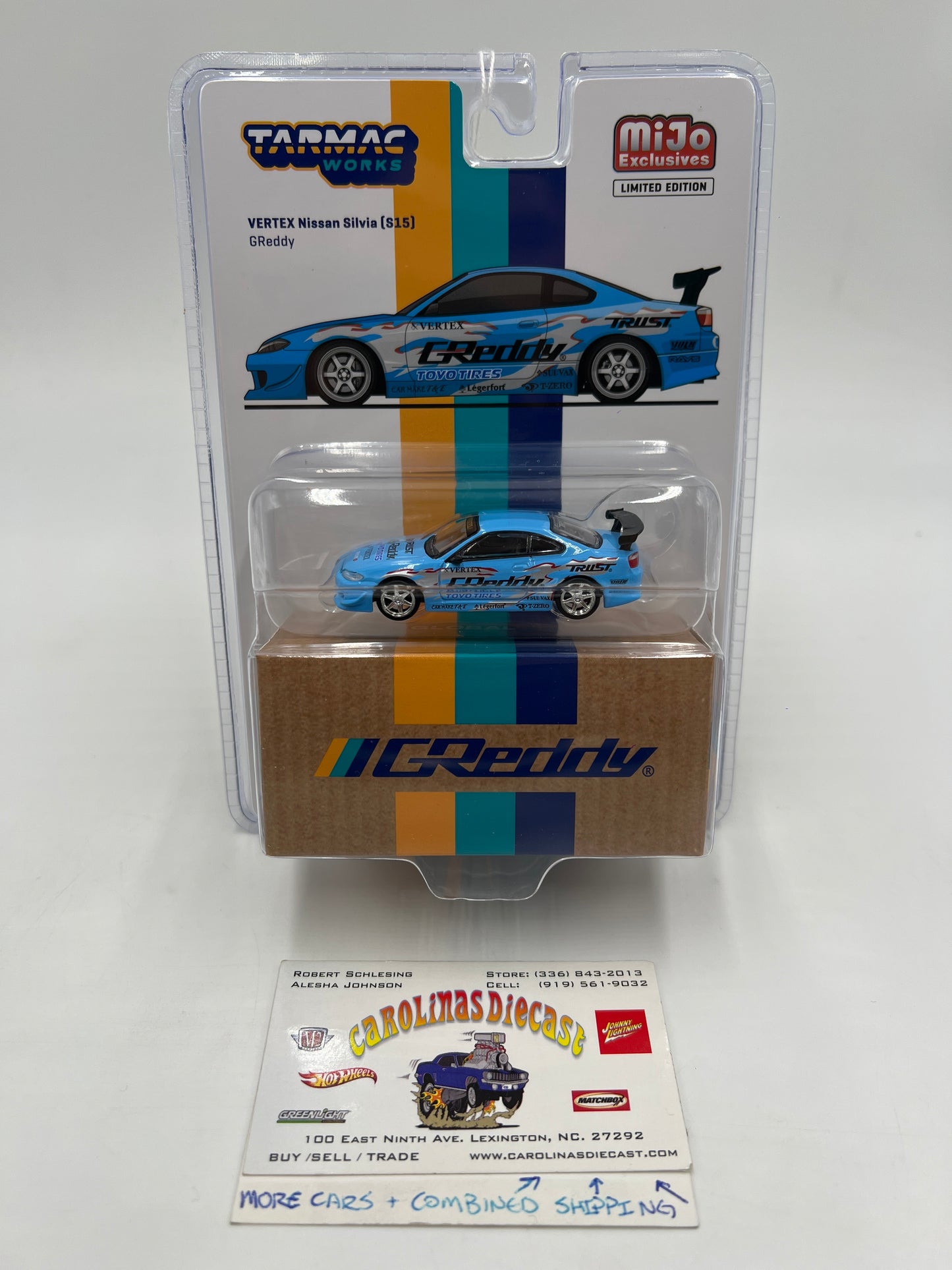 Tarmac Works Mijo Exclusives Nissan Silvia S15 Vertex GReddy Blue