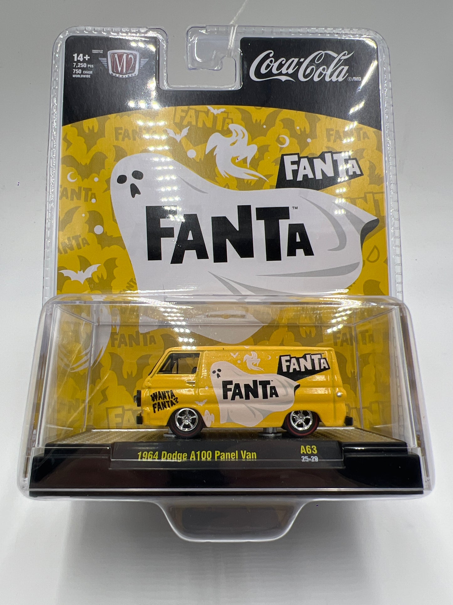 2025 M2 Machines Fanta 1964 Dodge A100 Panel Van Yellow A63 197A