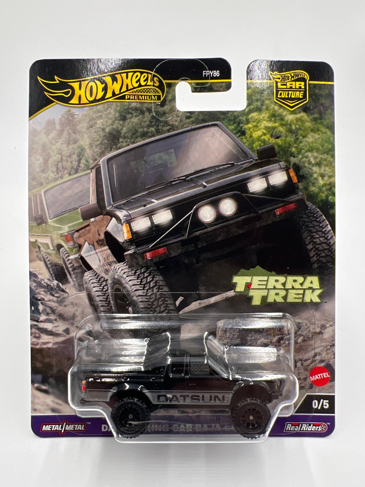 2024 Hot Wheels Car Culture Terra Trek #0 Chase Datsun King Cab Baja Custom Black W/Protector