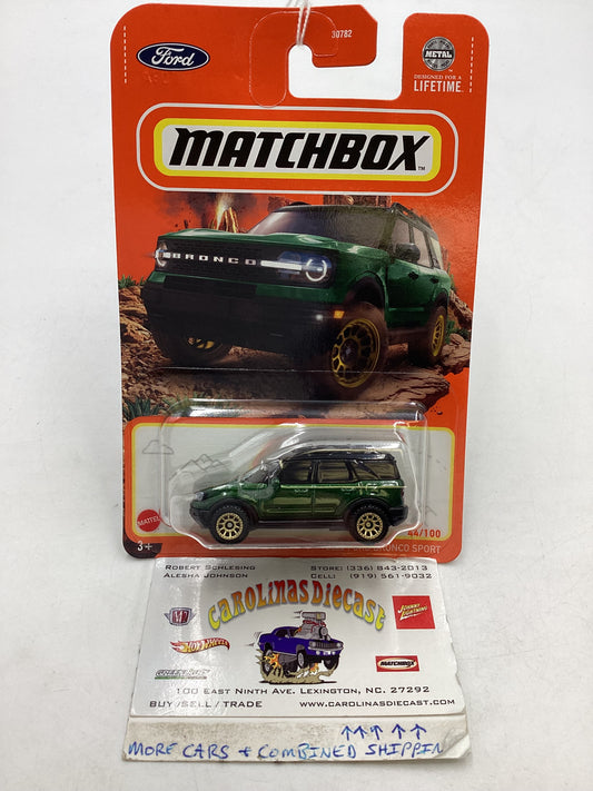 2024 Matchbox G Case #44 2022 Ford Bronco Sport Green 211P