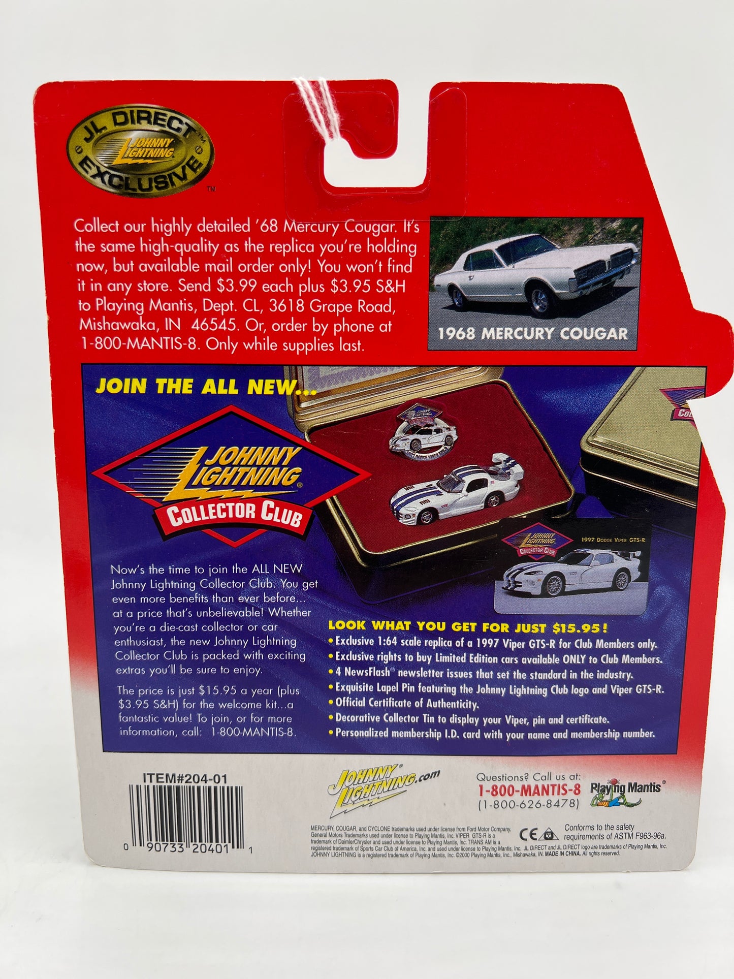 Johnny Lightning White Lightning Chase Muscle Cars U.S.A. 1971 Cyclone Spoiler Blue