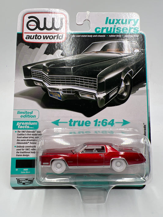 Auto World Ultra Red Chase Luxury Cruisers Release 1 Version A 1967 Cadillac Eldorado Red