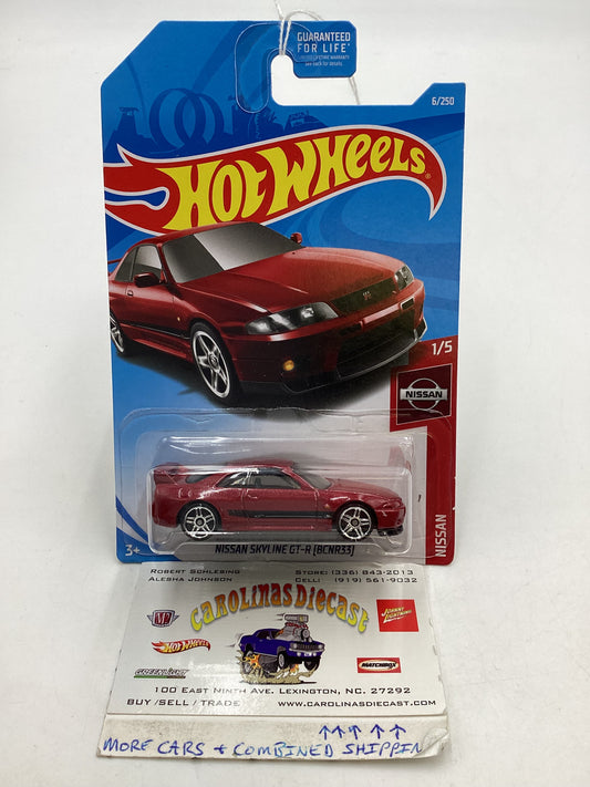 2019 Hot Wheels #006 Red Nissan Skyline GT-R BCNR33 81G