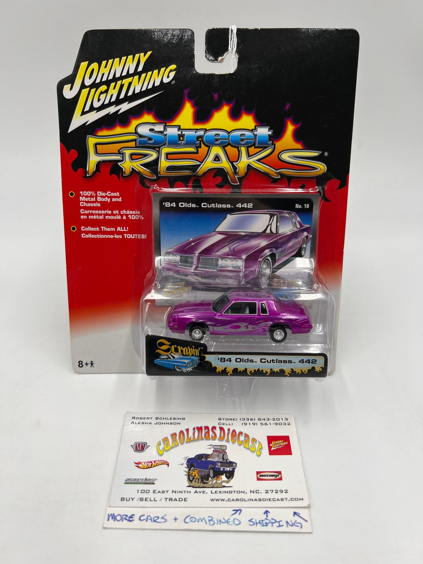 Johnny Lightning Street Freaks Scrapin #10 84 Olds Cutlass 442 Purple
