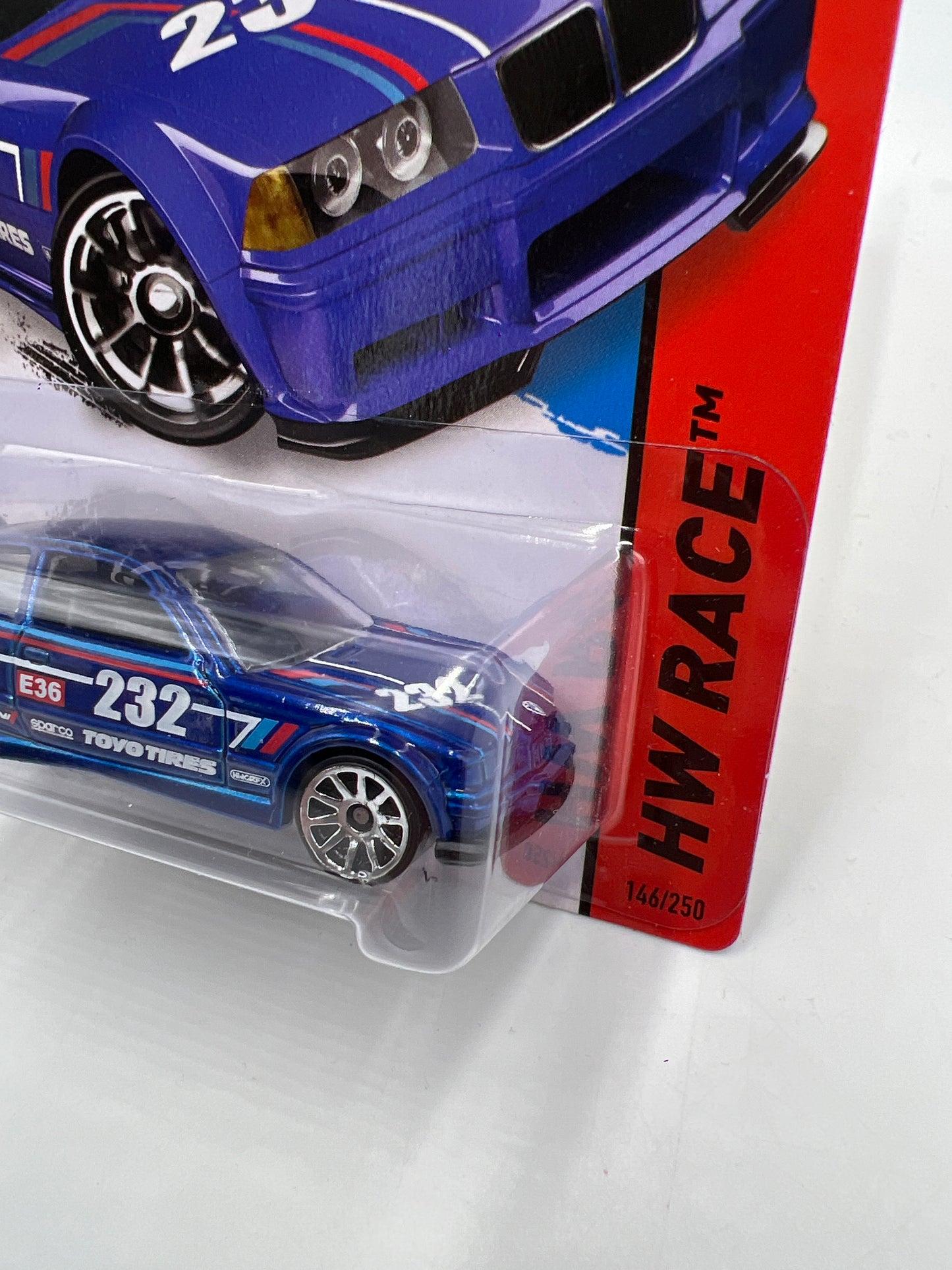 2015 Hot Wheels Race #146 BMW E36 M3 Race Blue 108A