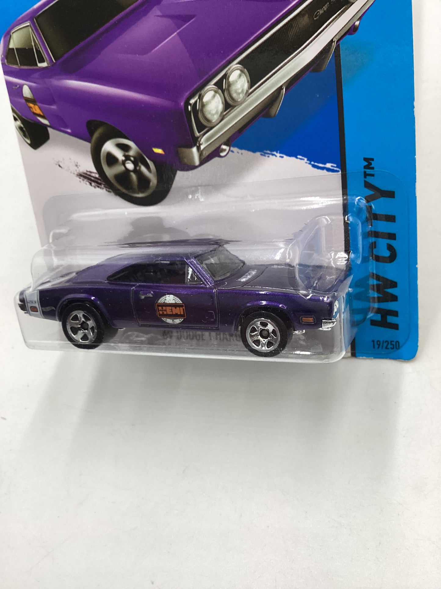 2015 Hot wheels HW City #19 69 Dodge Charger 500 Purple 57F