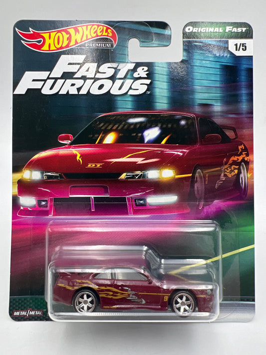 Hot Wheels Premium Fast & Furious Original Fast #1 Nissan 240SX S14 W/Protector