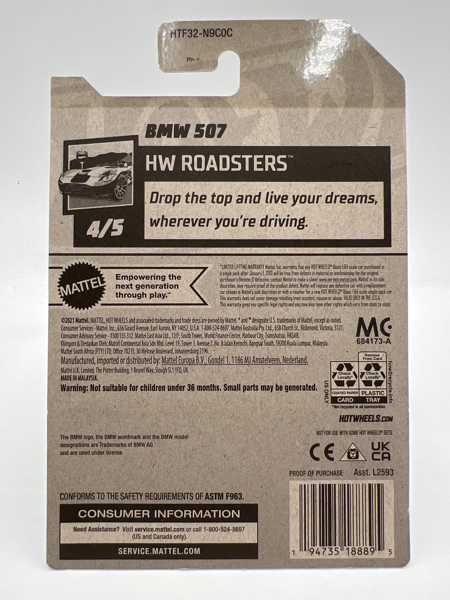 2024 Hot Wheels Super Treasure Hunt #67 BMW 507 Gold W/Protector