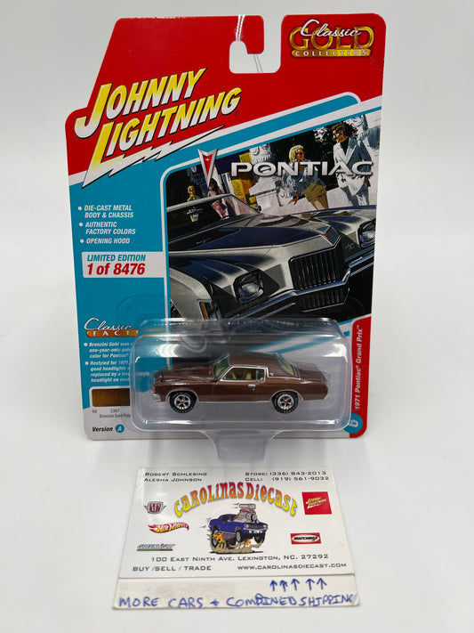 Johnny Lightning Classic Gold Release 3 Version A 1971 Pontiac Grand Prix Bronze Gold 230E