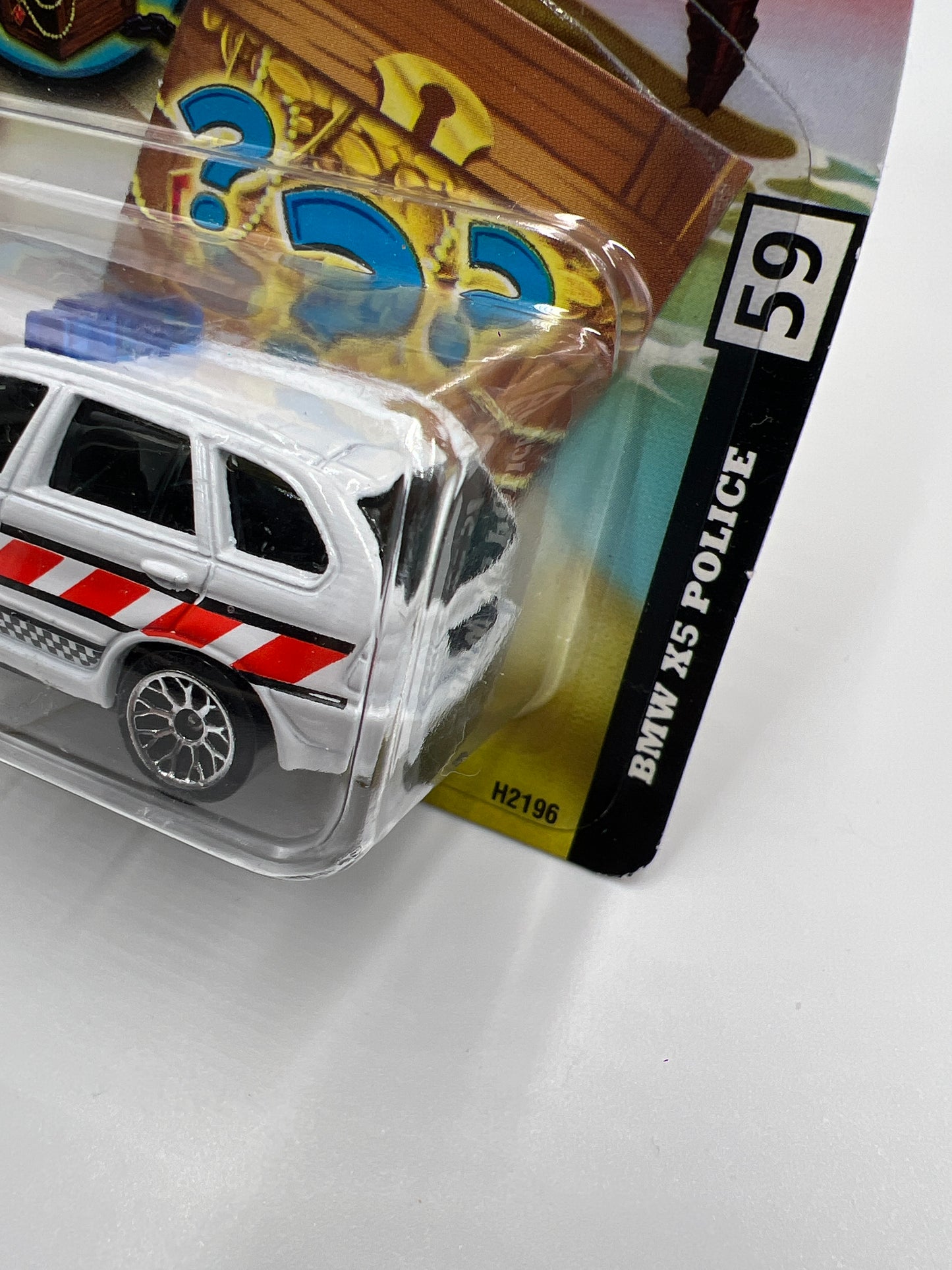 Matchbox #59 Bonus Treasure Short Card BMW X5 Police White W/Protector VHTF