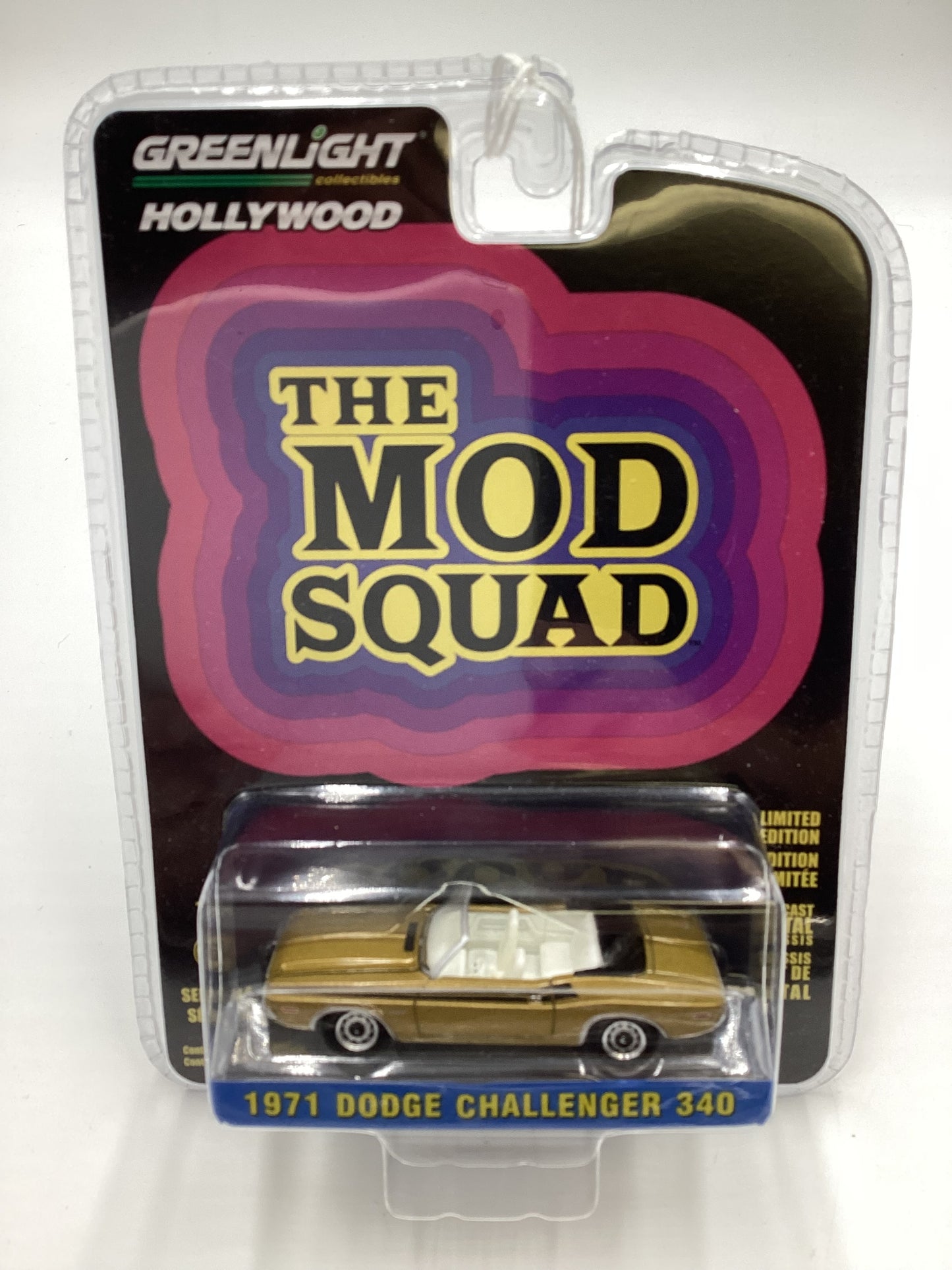 Greenlight Hollywood TheMod Squad 1971 Dodge Challenger 340 Gold 178C