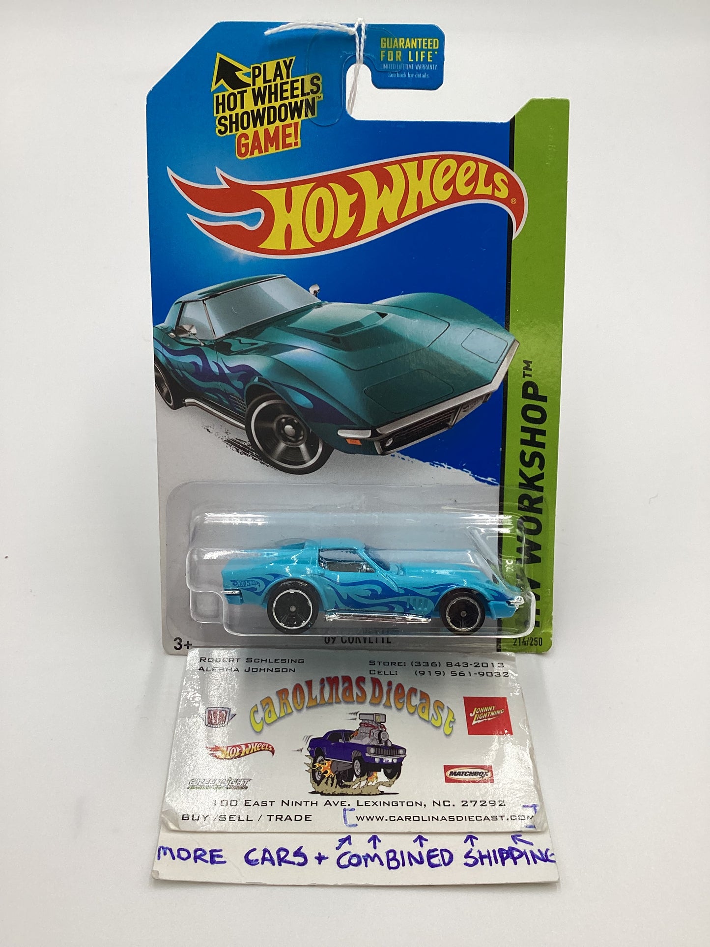 2014 Hot Wheels Kmart Exclusive #214 69 Corvette Light Blue 237F