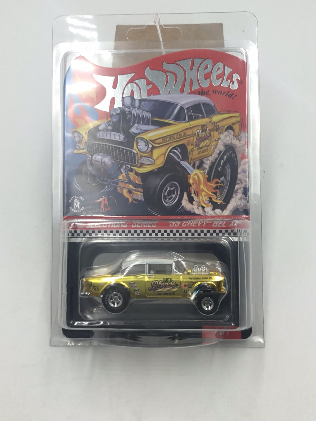 Hot wheels 2019 Selections Series redline club 55 Chevy Bel Air Gasser with protector