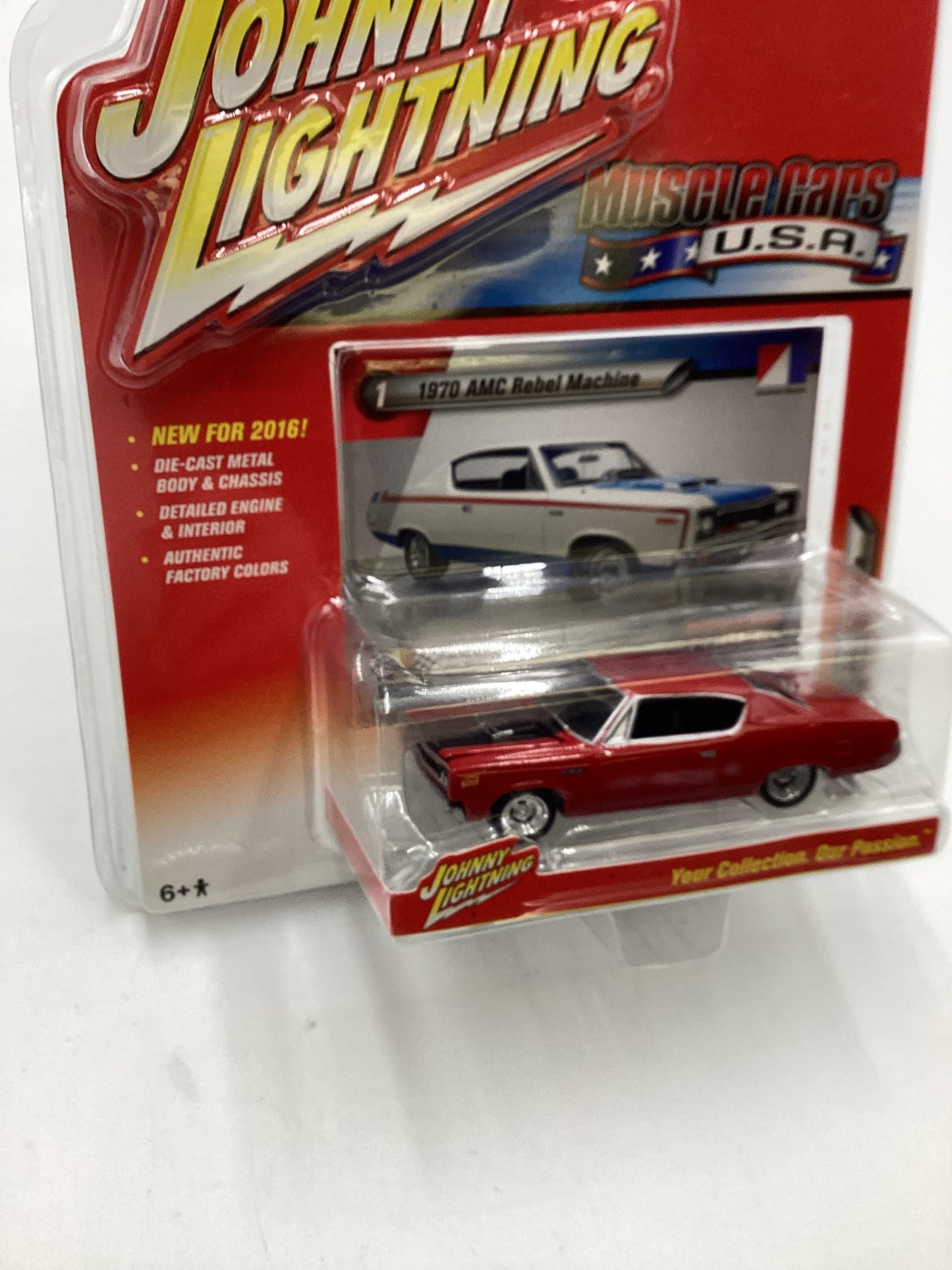 Johnny Lightning Muscle Cars USA 1970 AMC Rebel Machine Red 221A