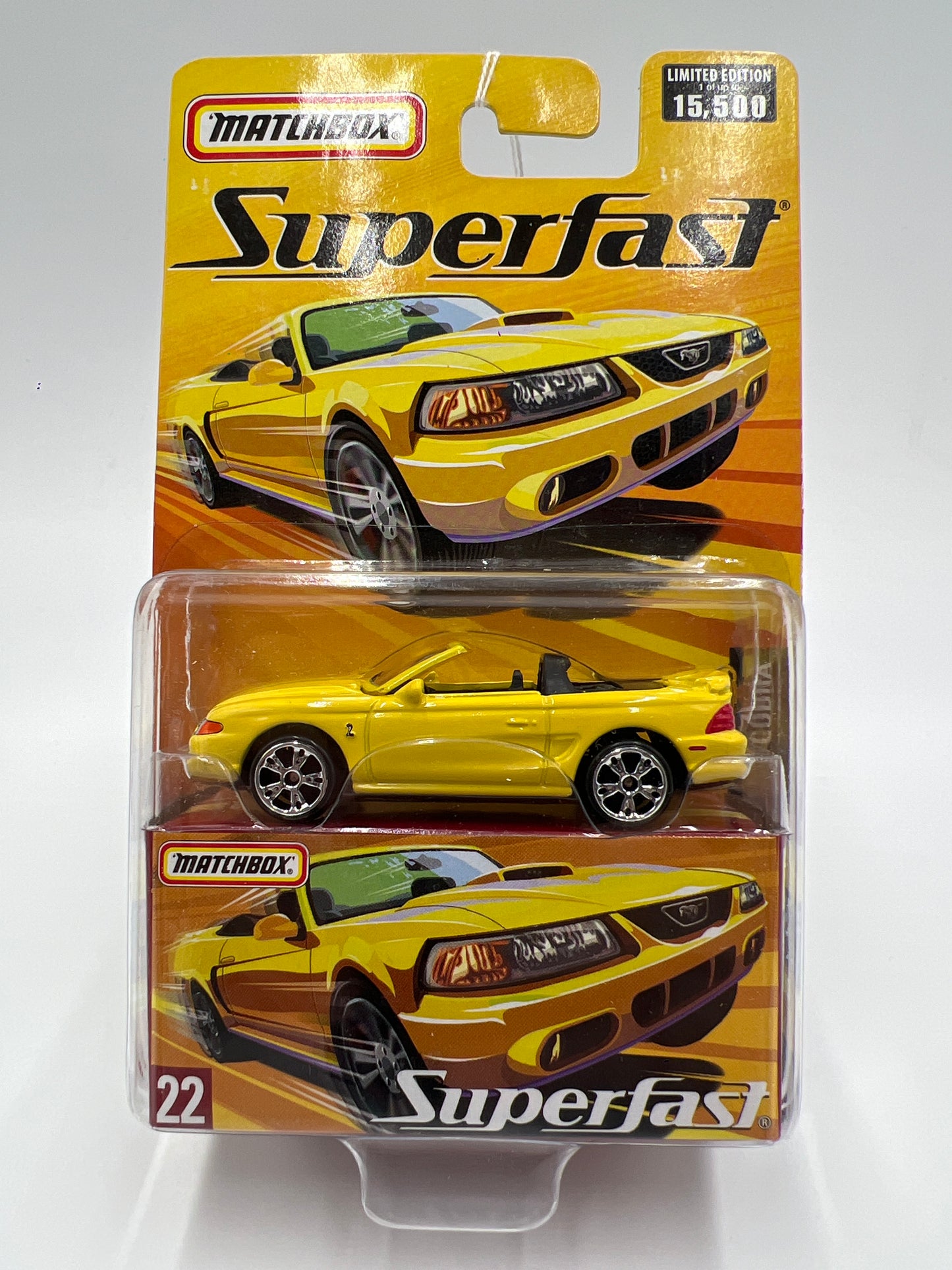 Matchbox Superfast #22 Ford SVT Mustang Cobra Yellow 169M