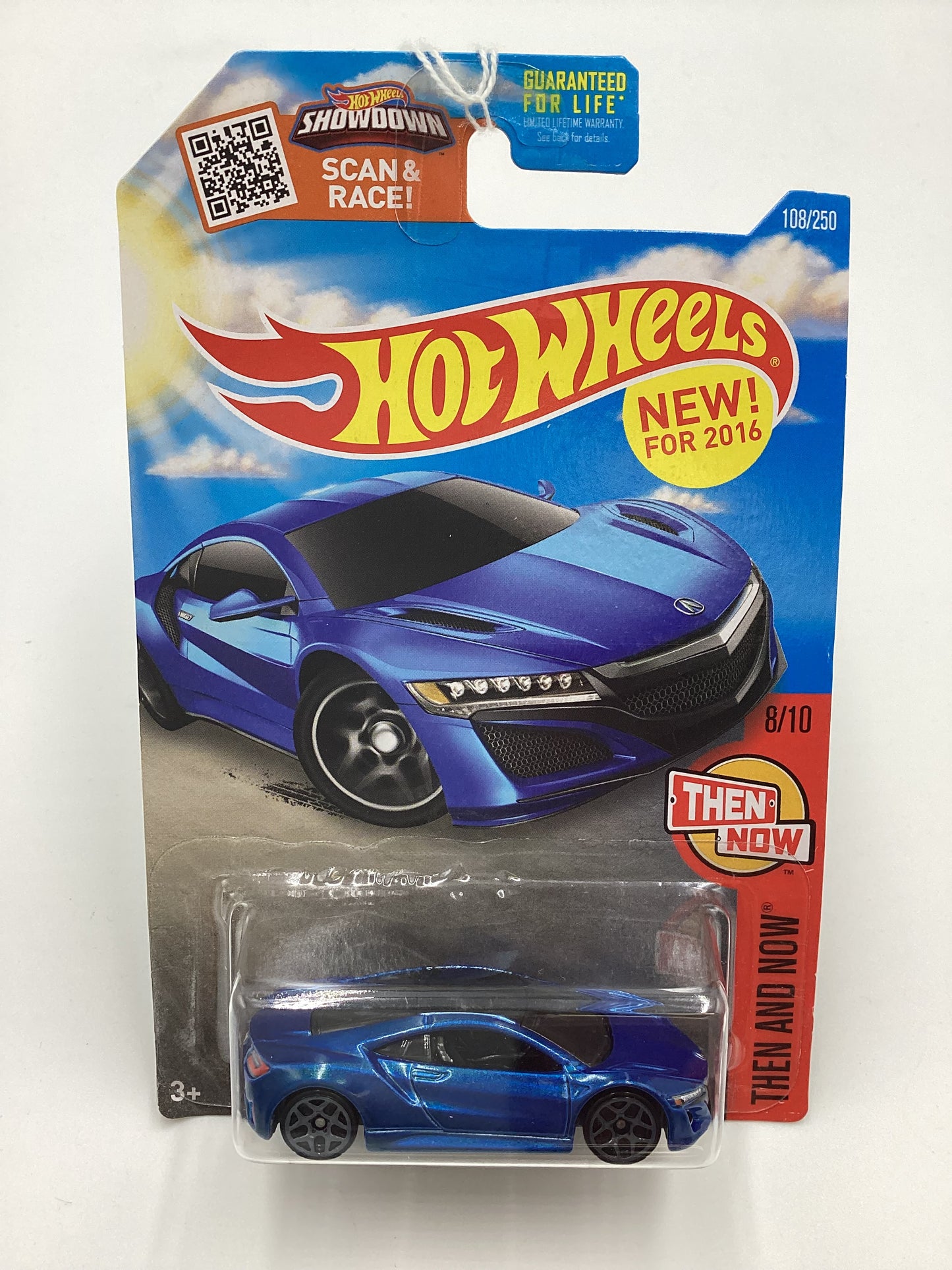 2016 Hot Wheels  #108 17 Acura NSX Blue Target Spring Card 238E