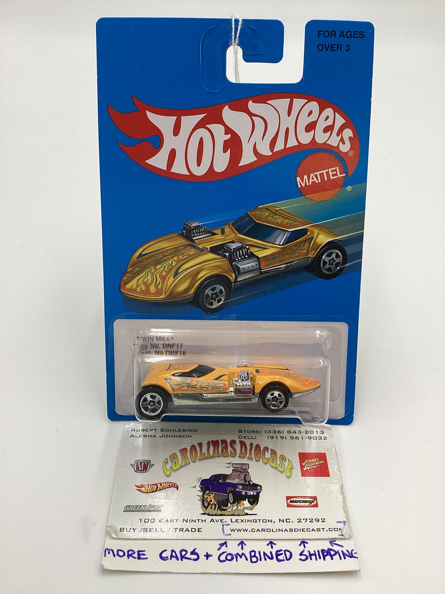 2016 Hot Wheels Target Heritage Retro DNF17 Twin Mill Yellow 158B