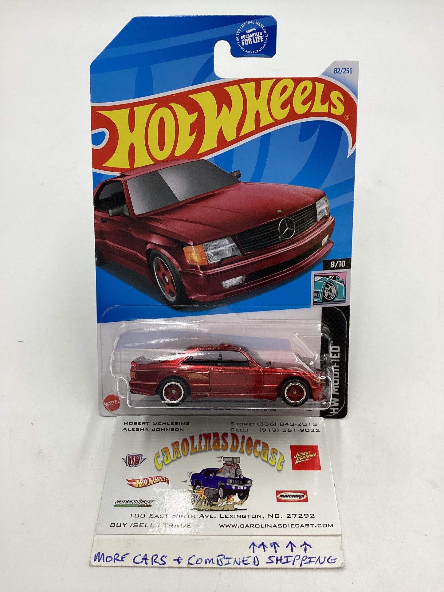 Hot Wheels Modified 82/250 89 Mercedes-Benz 560 SEC AMG Super Treasure Hunt with protector