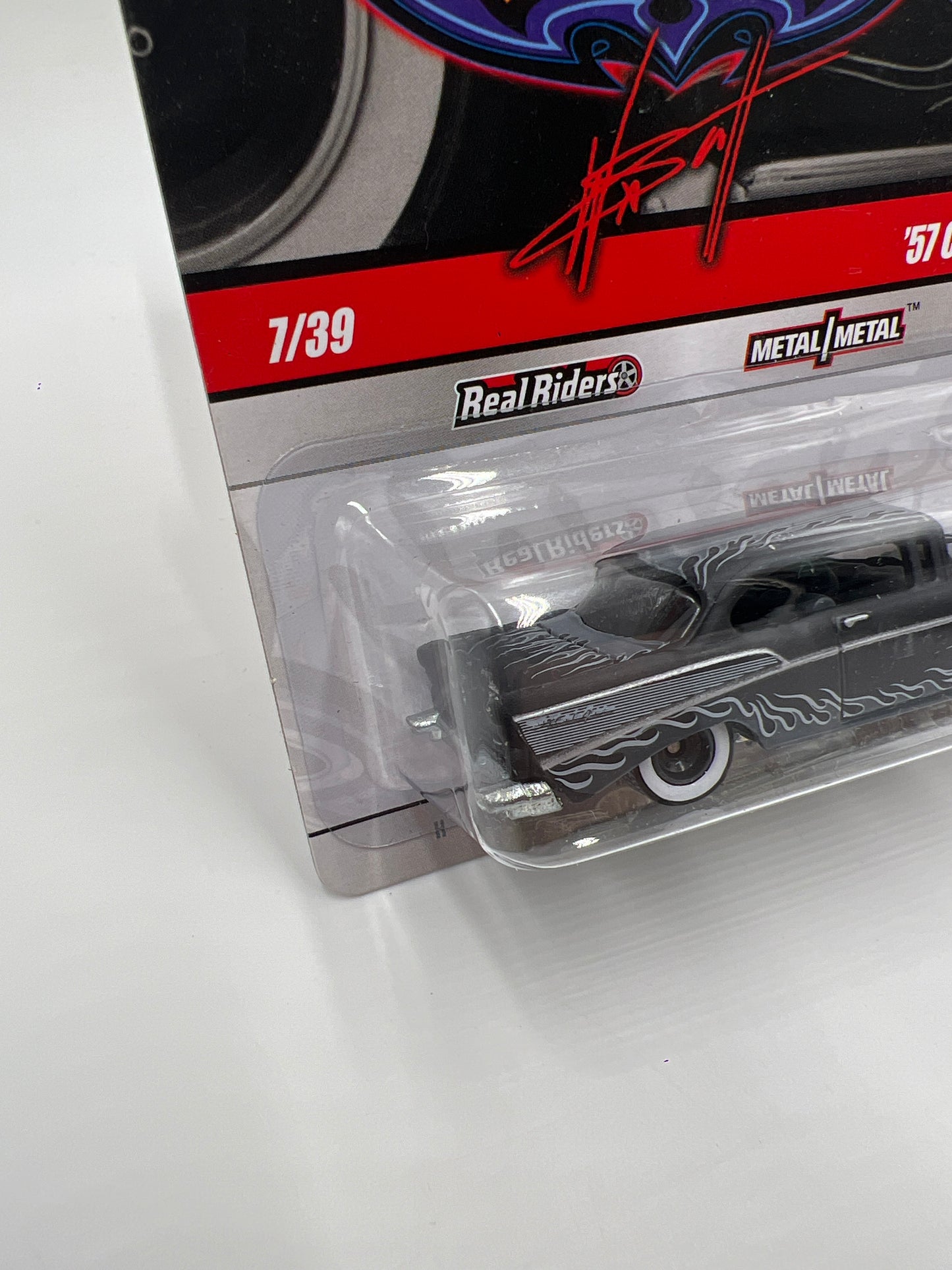 Hot Wheels Premium Waynes Garage #7 57 Chevy Black 244D