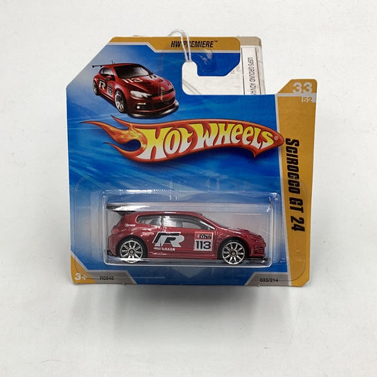 2010 Hot Wheels #120 Scirocco GT 24 Short Card international release 81B