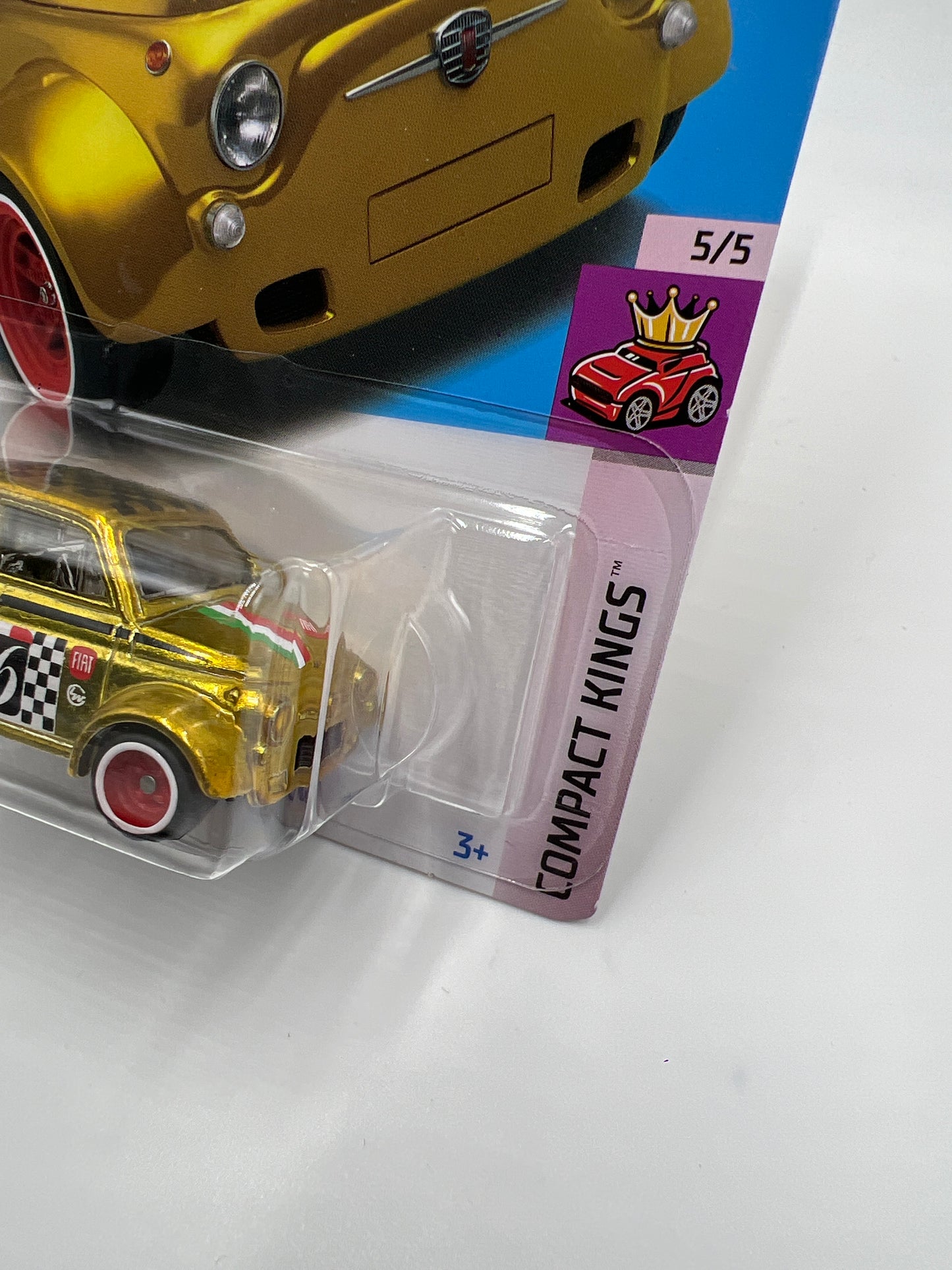 2024 Hot Wheels Super Treasure Hunt #117 60s Fiat 500D Modificado Gold W/Protector #2