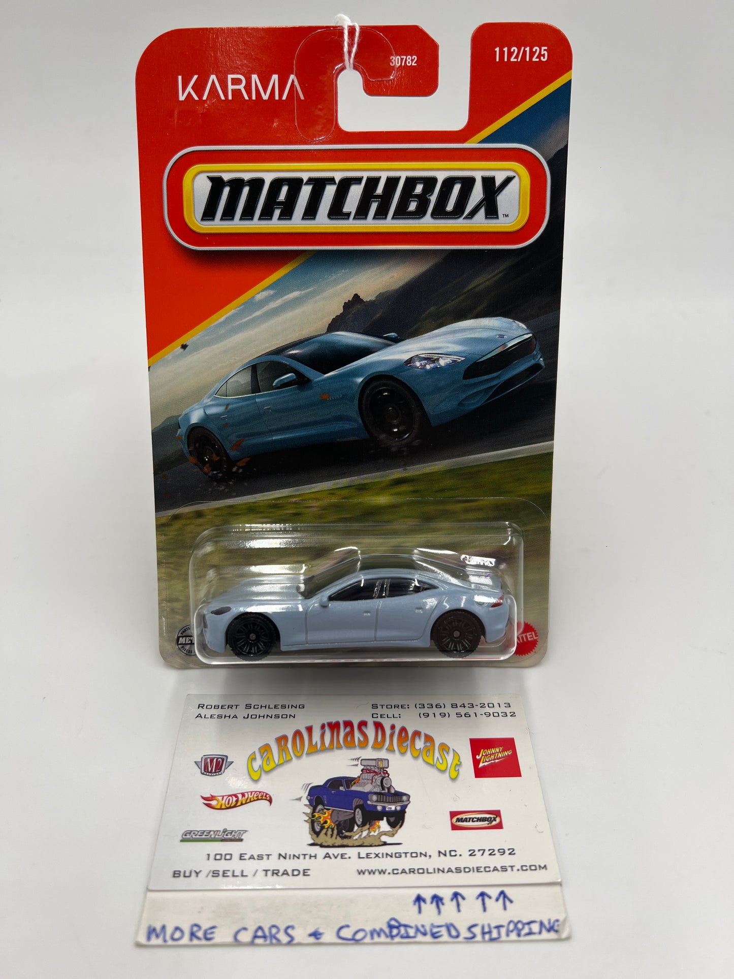 2025 Matchbox #112 Karma Revero Light Blue 213J