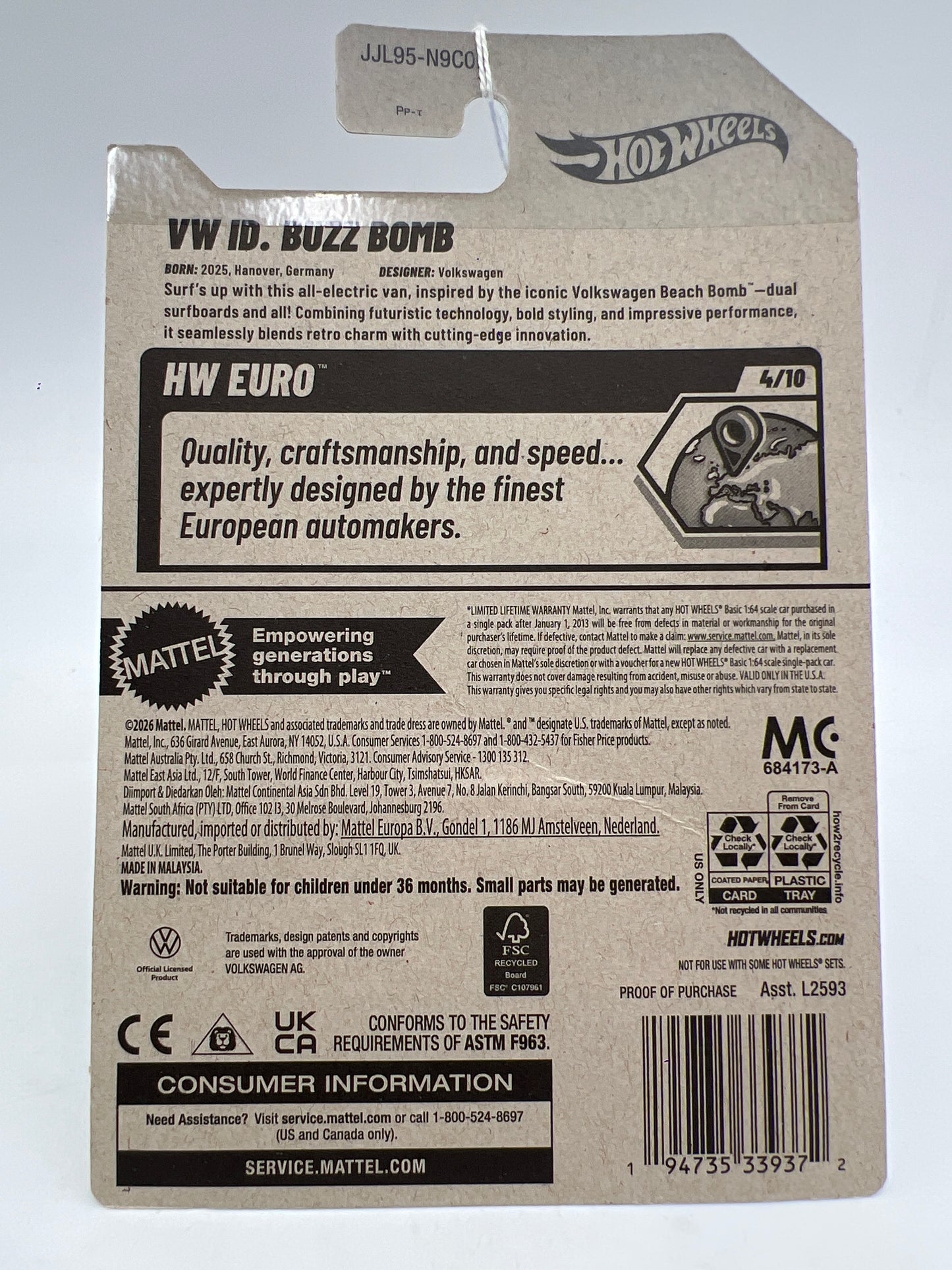 2026 Hot Wheels H Case #86 VW ID. Buzz Bomb 98i