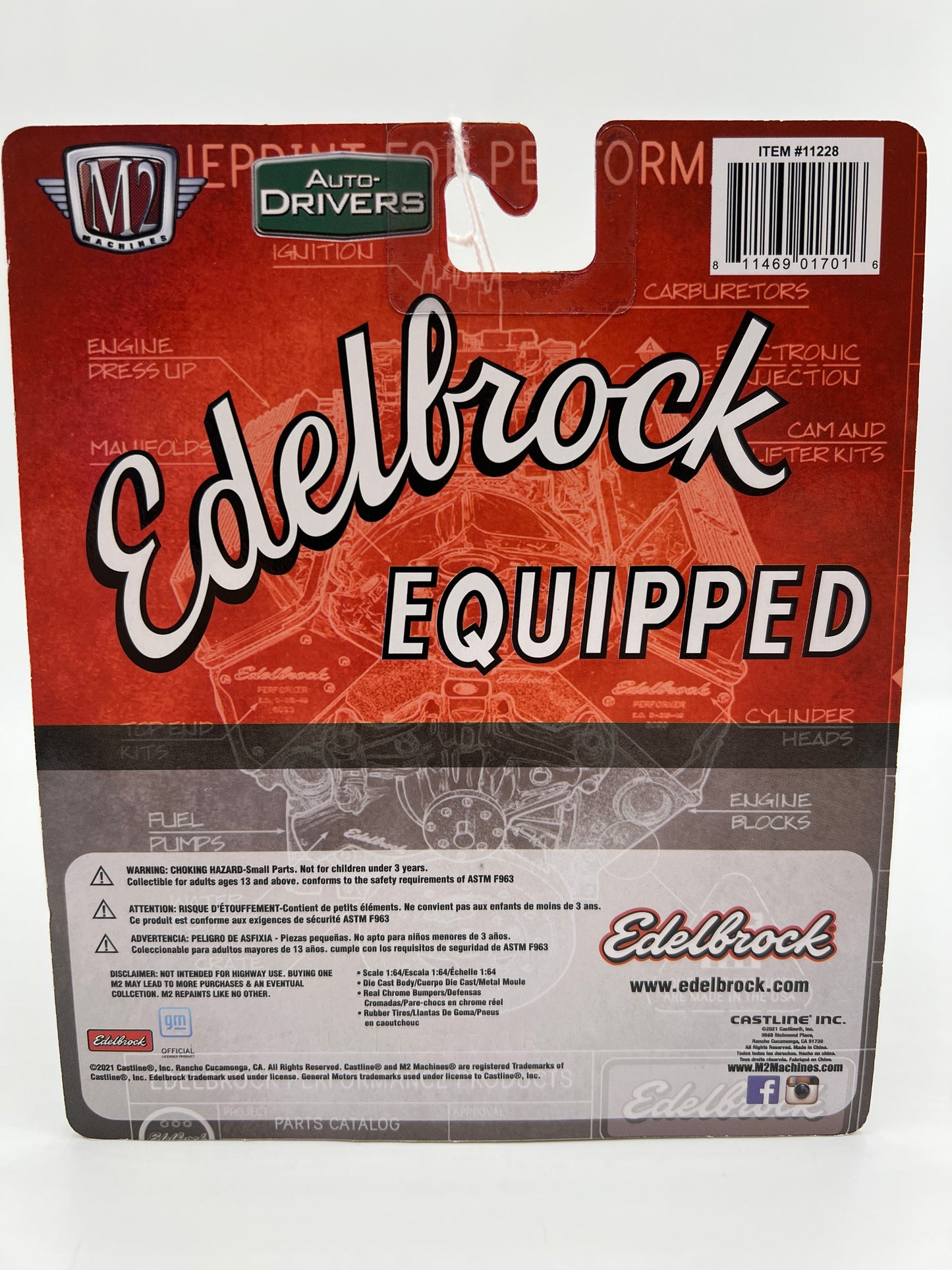 M2 Machines Auto Drivers 1966 Chevrolet Corvette 427 Blue Edelbrock R81 189D