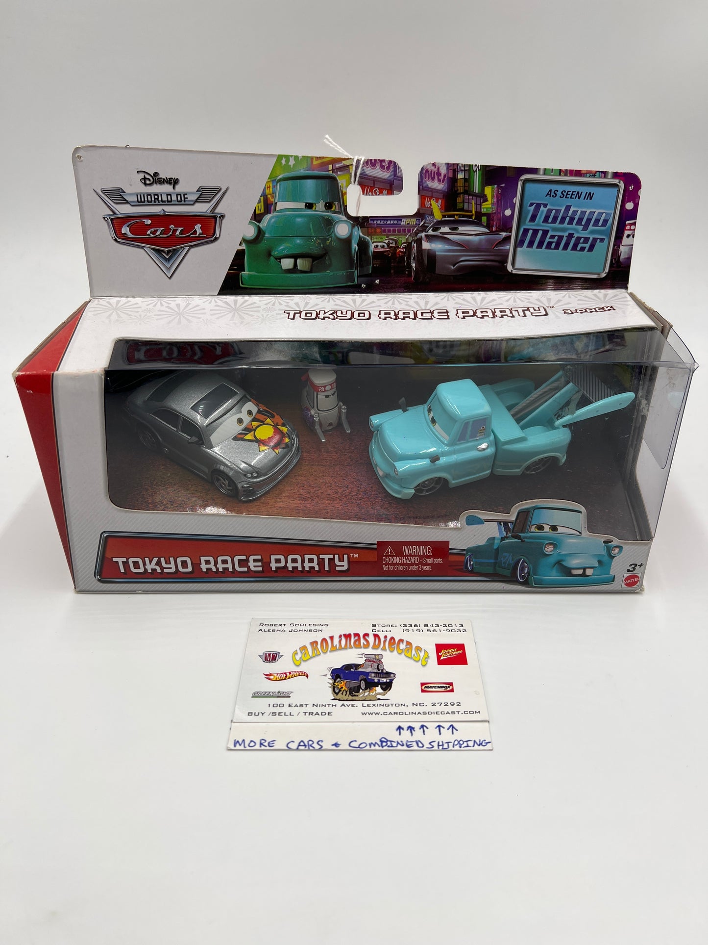 Disney Pixar The World of Cars Walmart Exclusive 3 Pack Tokyo Race Party VHTF