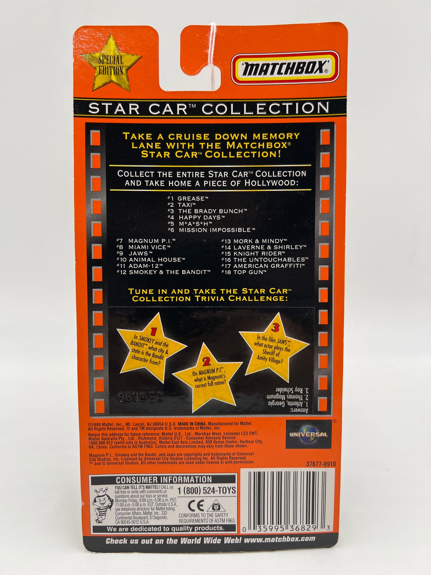 Matchbox Star Car Collection Magnum PI TCs Helicopter