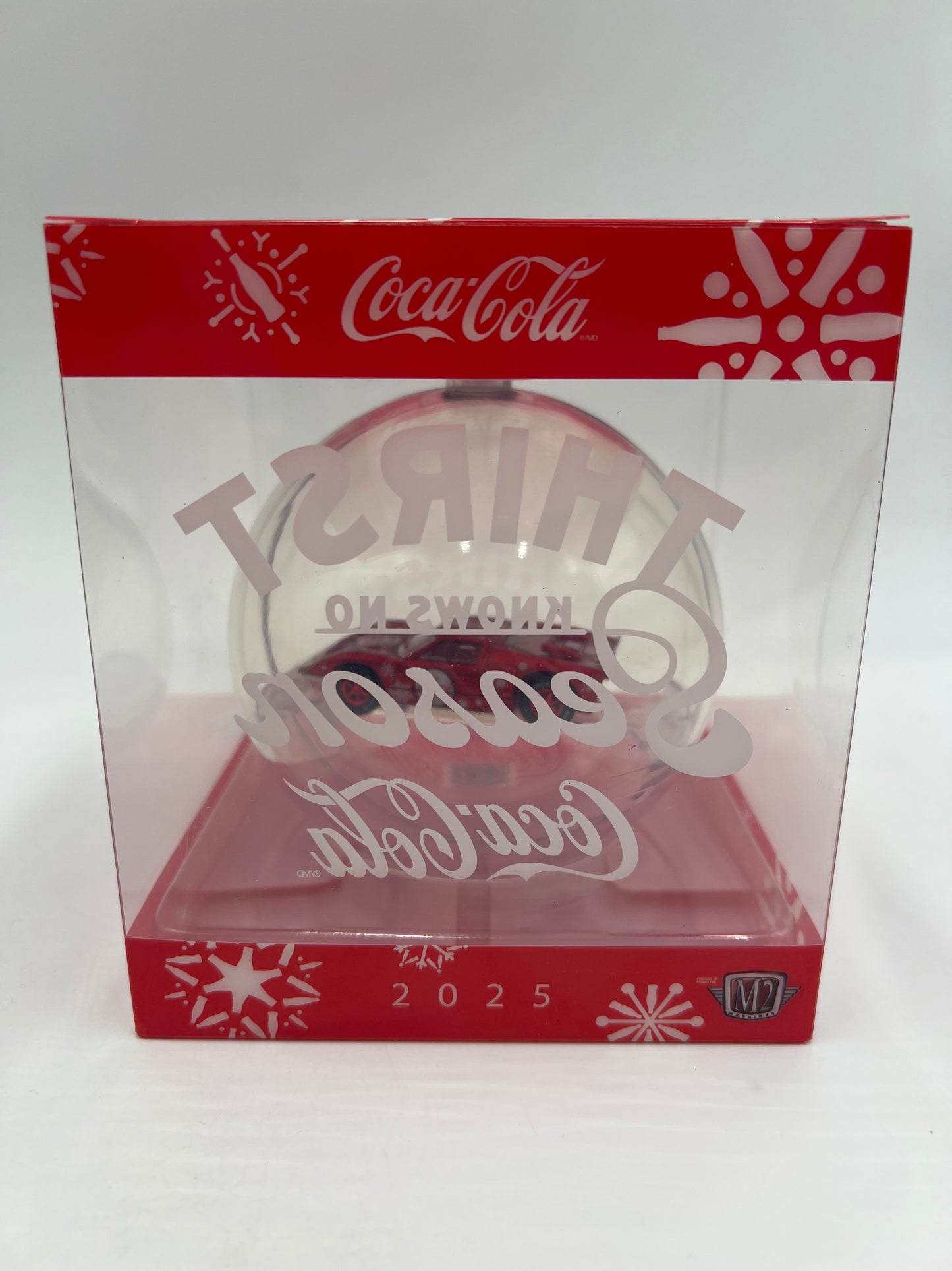 2025 M2 Machines Coca Cola Holiday Christmas Ornaments CHASE 1966 Ford GT40 Red