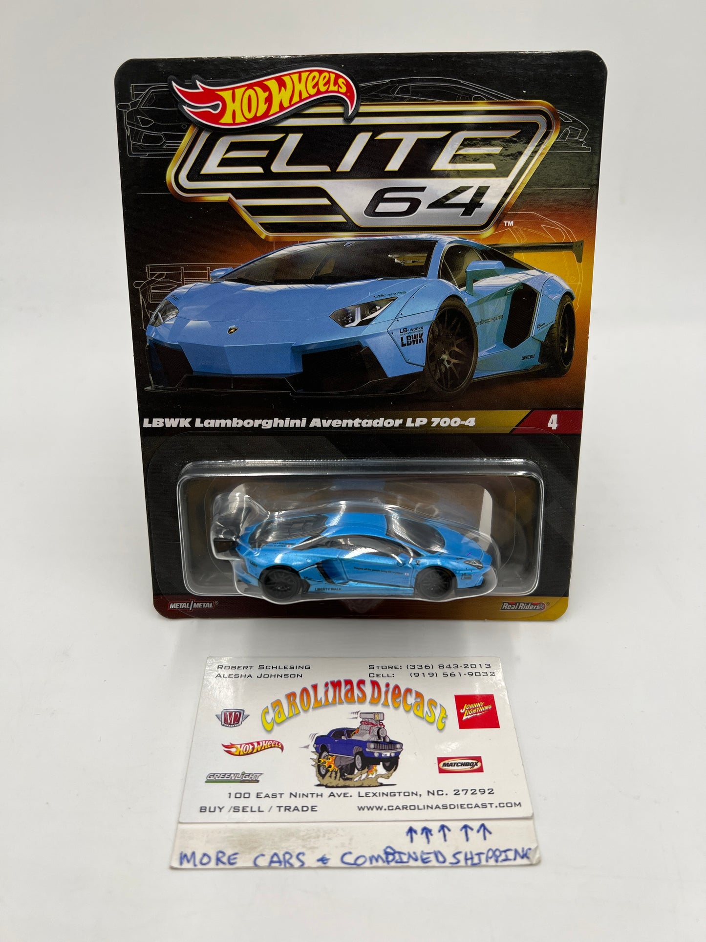 Hot Wheels RLC Elite 64 #4 LBWK Lamborghini Aventador LP 700-4 Blue W/Protector