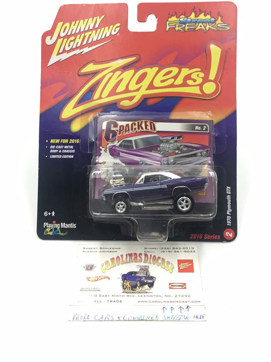 Johnny lightning zingers 1970 Plymouth GTX Purple 209E